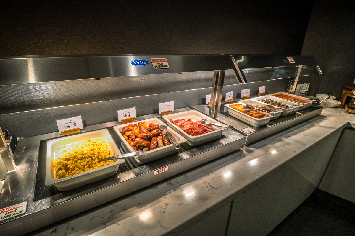The United Club Lounge Heathrow Buffet Hot Options