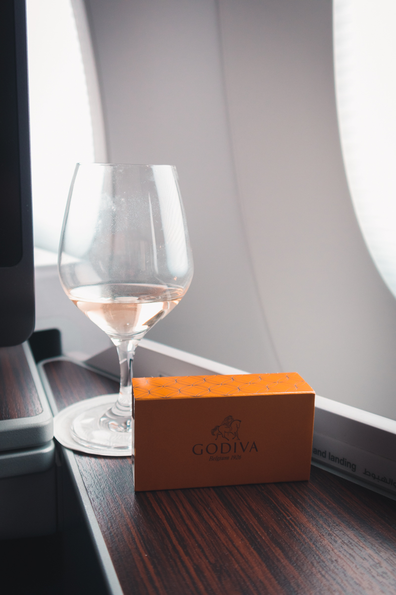 Qatar Airways Airbus A350 Business Class - Chocolates