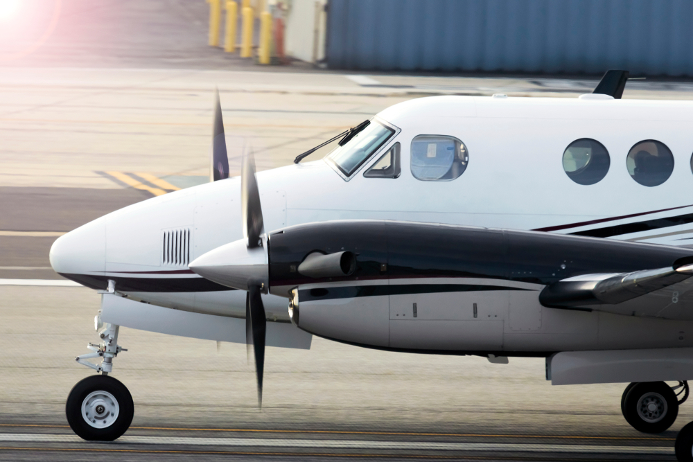 Beechcraft Plane Taxiing
