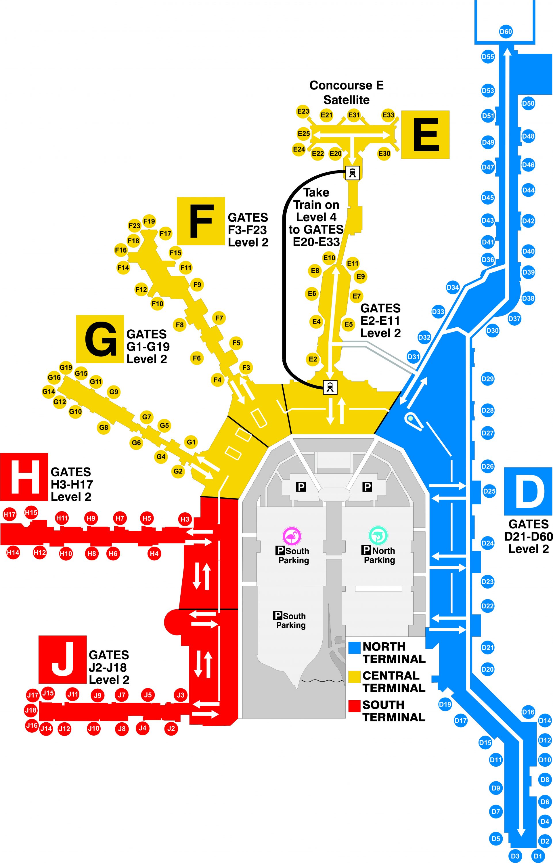 Miami International Airport map Miami International Airport map