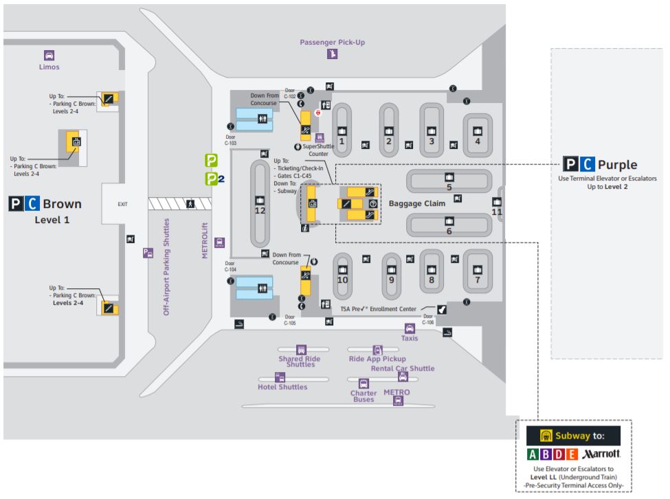 Terminal C Arrivals George Bush International Airport Terminal C Arrivals George Bush Intercontinental Airport