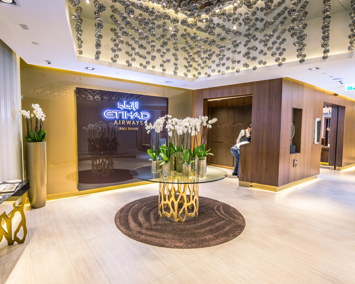 Etihad Airways First Class Lounge Abu Dhabi Entrance