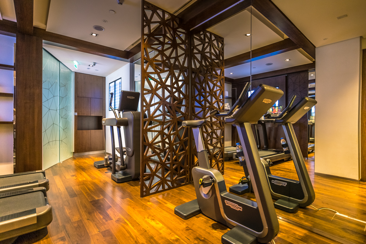 Etihad Airways First Class Lounge Abu Dhabi Gym Cardio Equipment