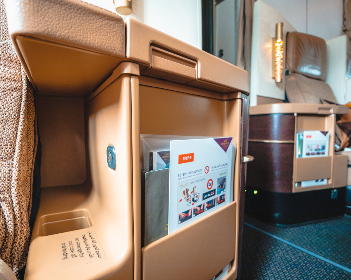 Etihad Airways Boeing 787-9 Business Class Literature Pocket