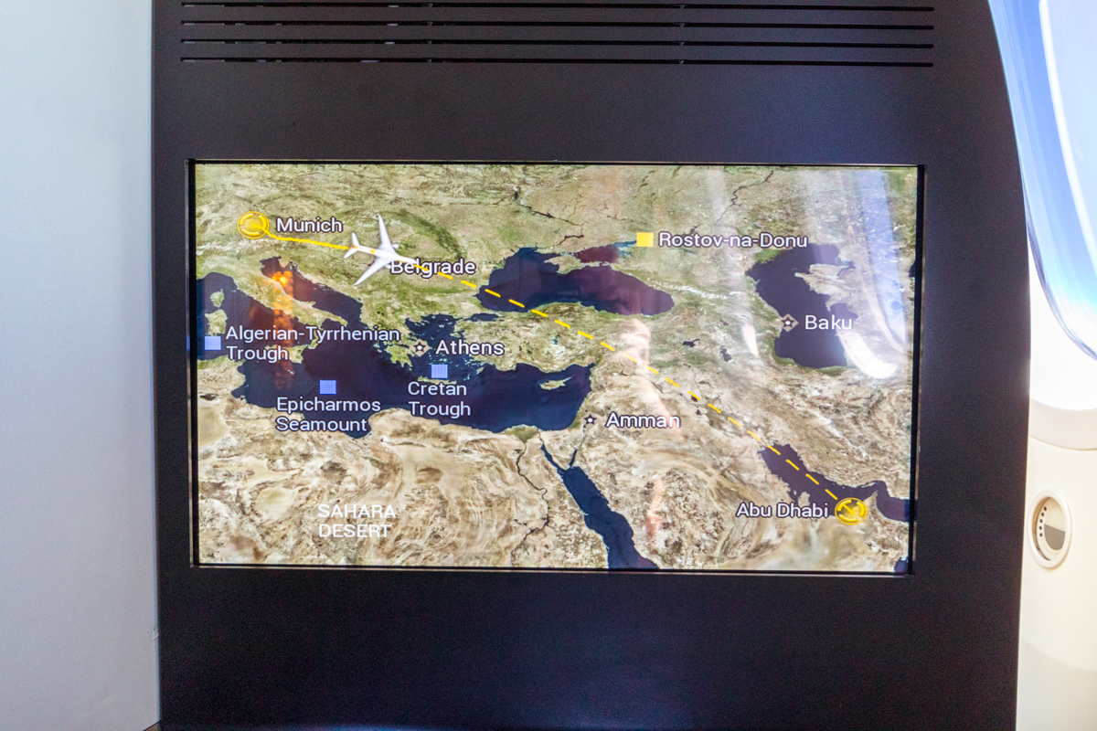 Etihad Airways Boeing 787-9 Business Class IFE Moving Map