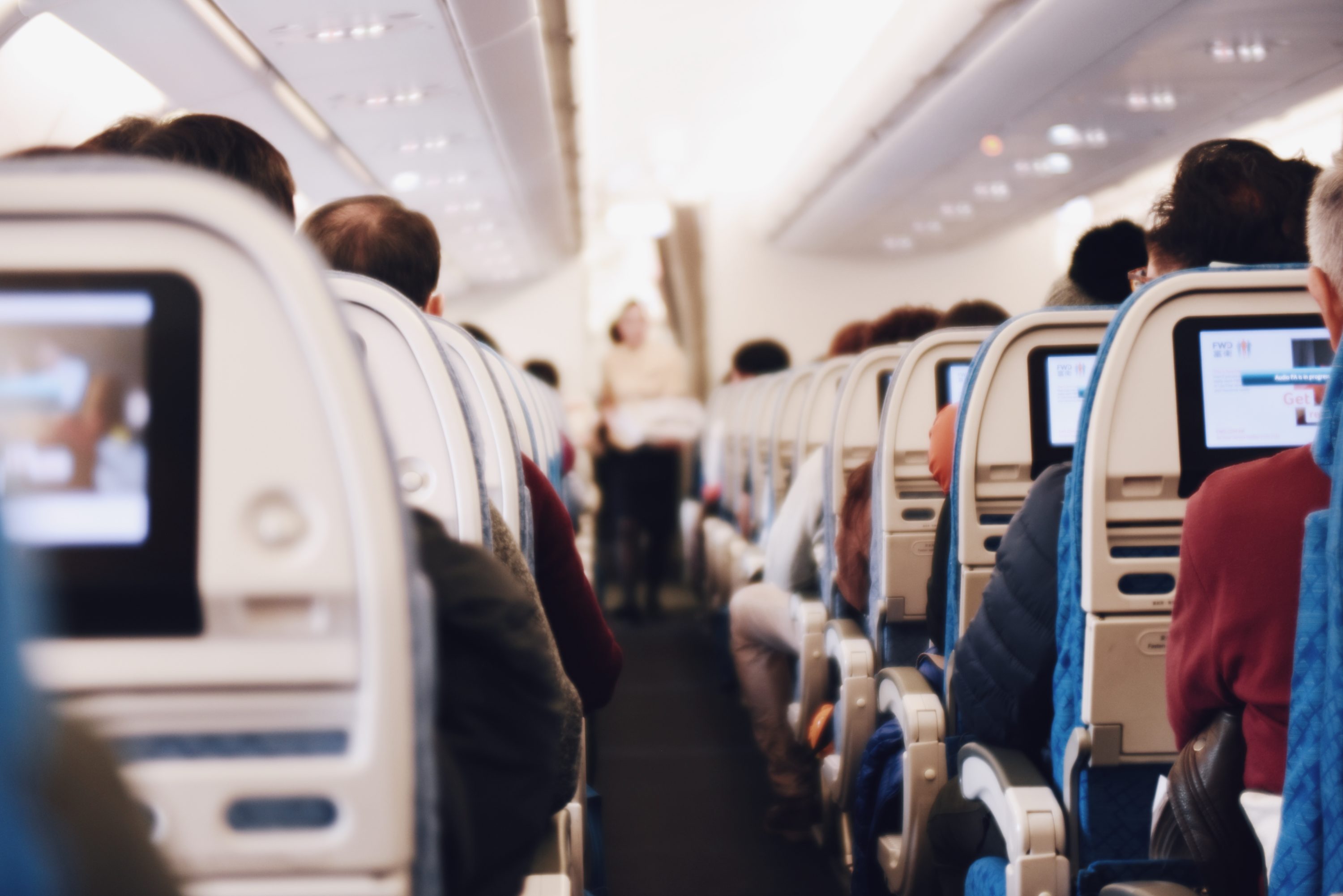 Coach Seats On A Commercial Airplane