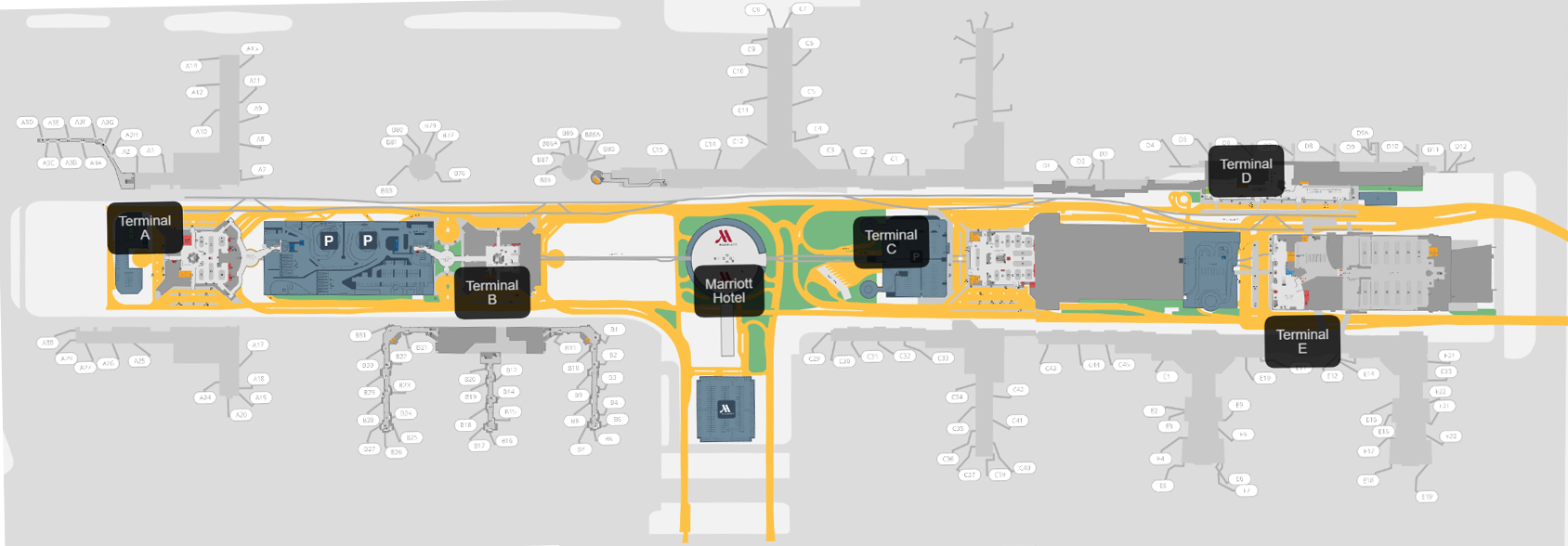 George Bush International Airport Terminal Map George Bush International Airport Terminal Map
