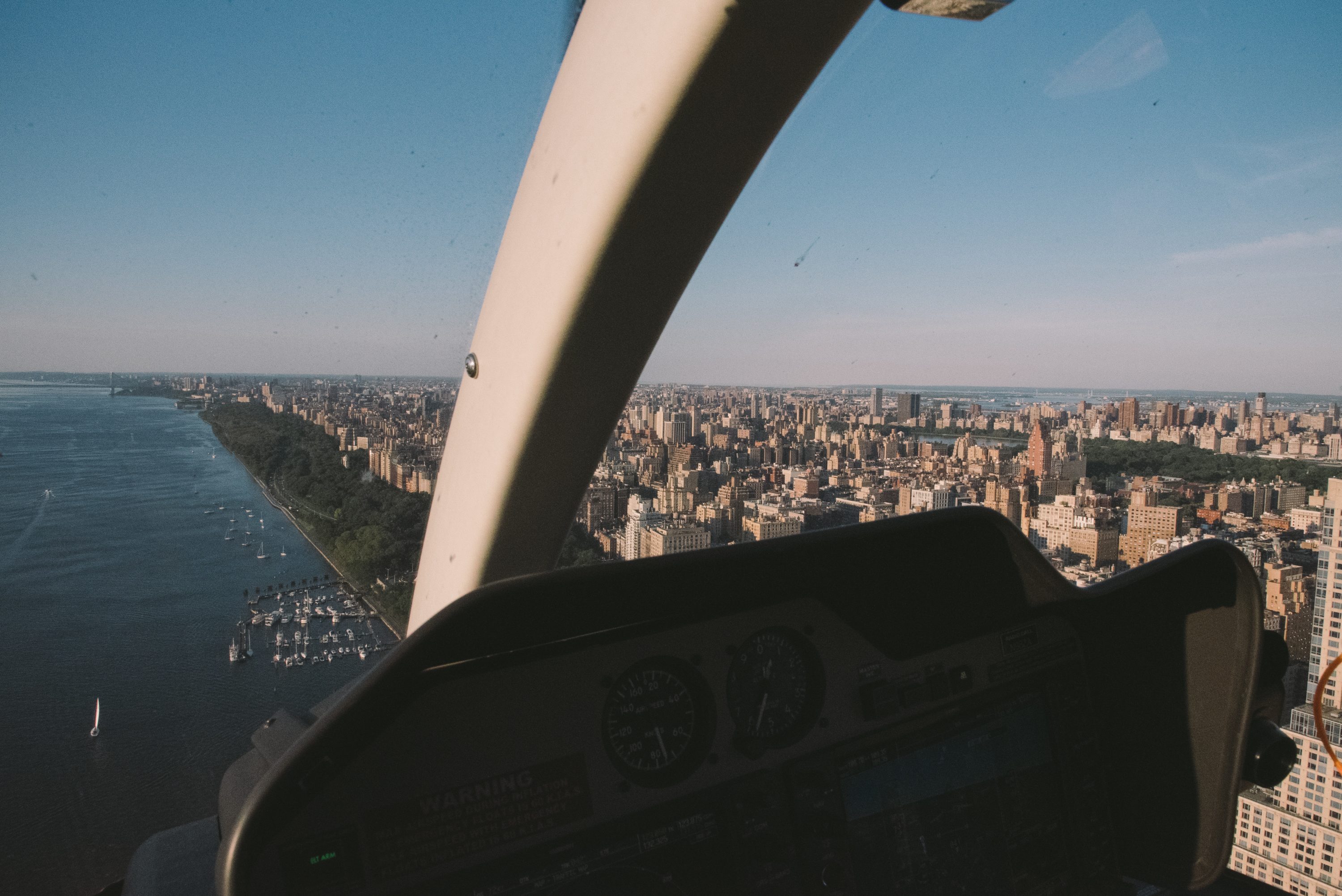 View From A Helicopter Flying Over Manhattan View From A Helicopter Flying Over Manhattan