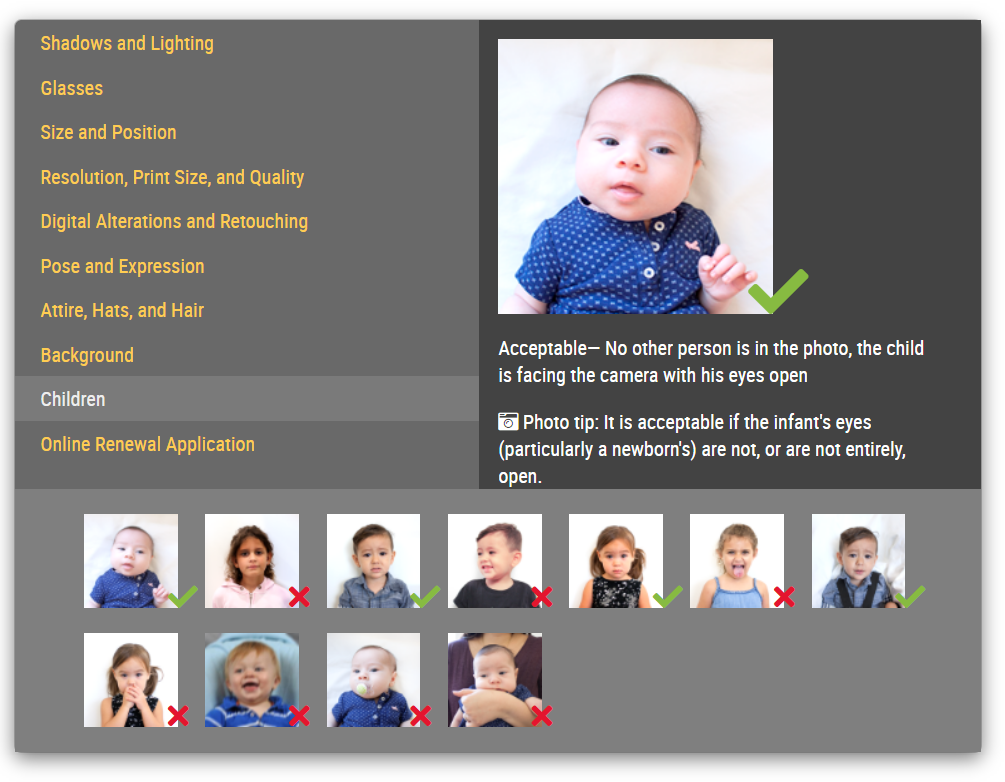 U.S. Passport Photos Children