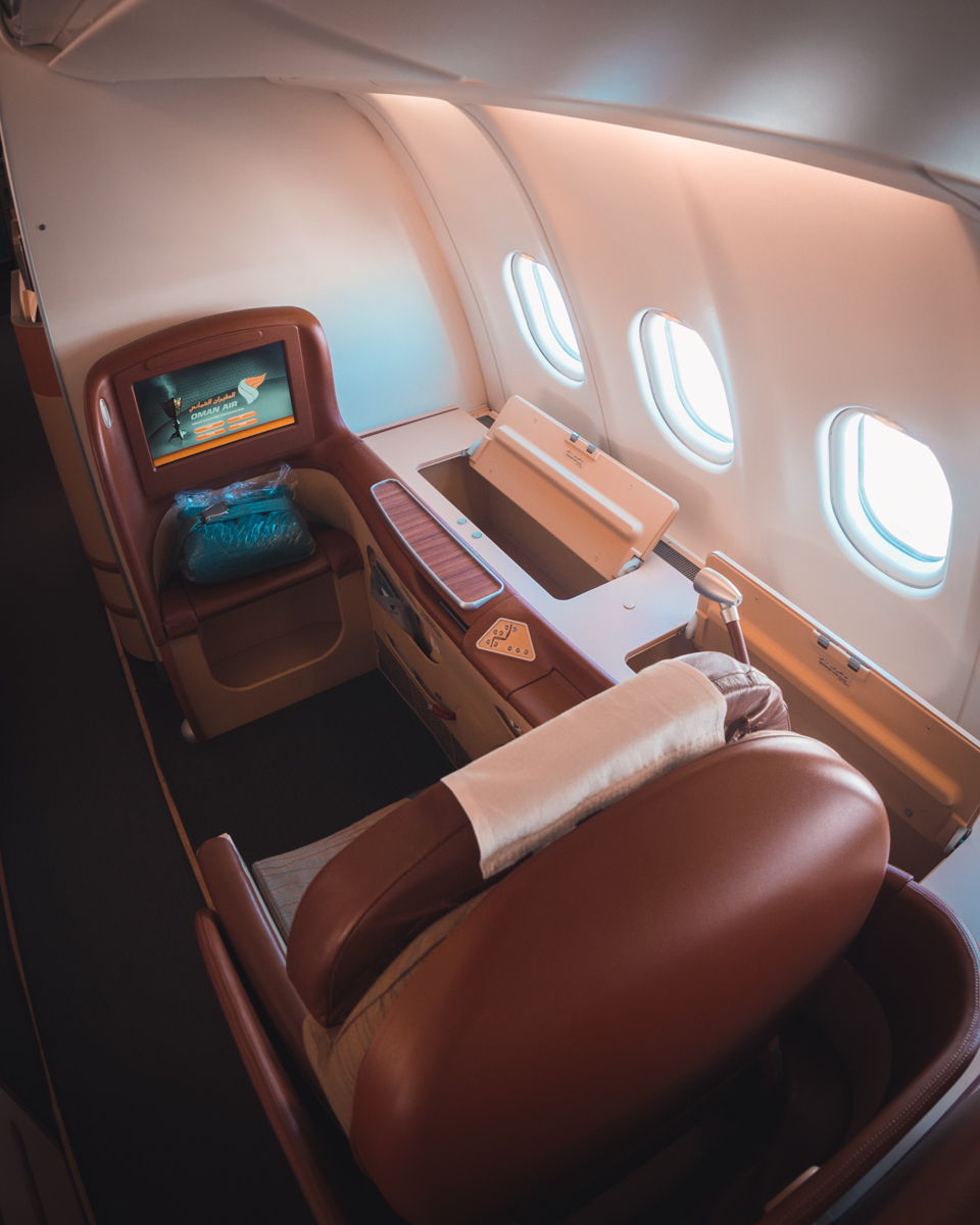 Oman Air Airbus A330 Old Business Class Seat