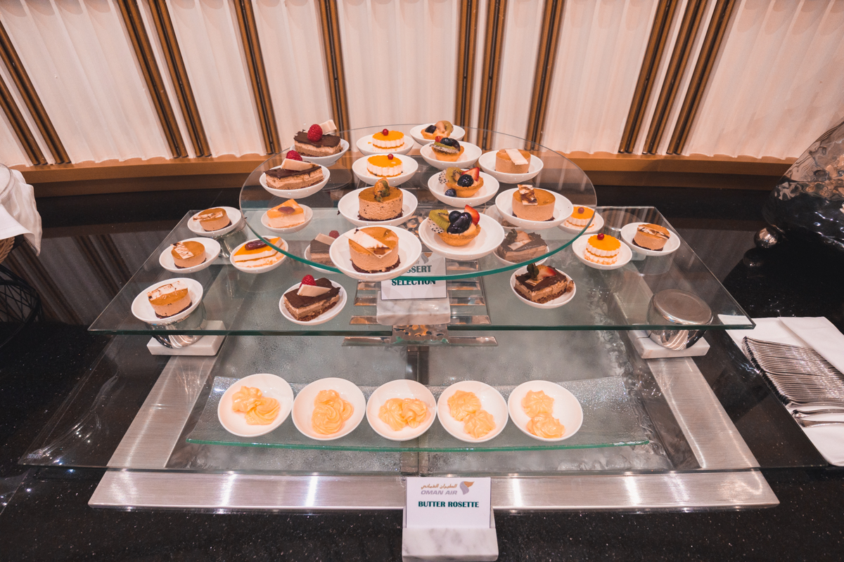 Oman Air First & Business Lounge Muscat Buffett Beverages