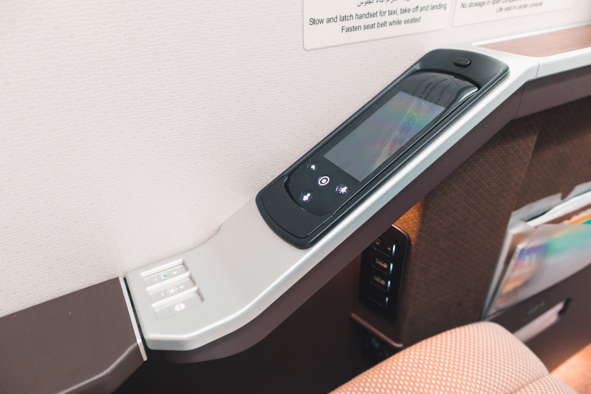Oman Air Boeing 787-9 Business Class IFE Remote