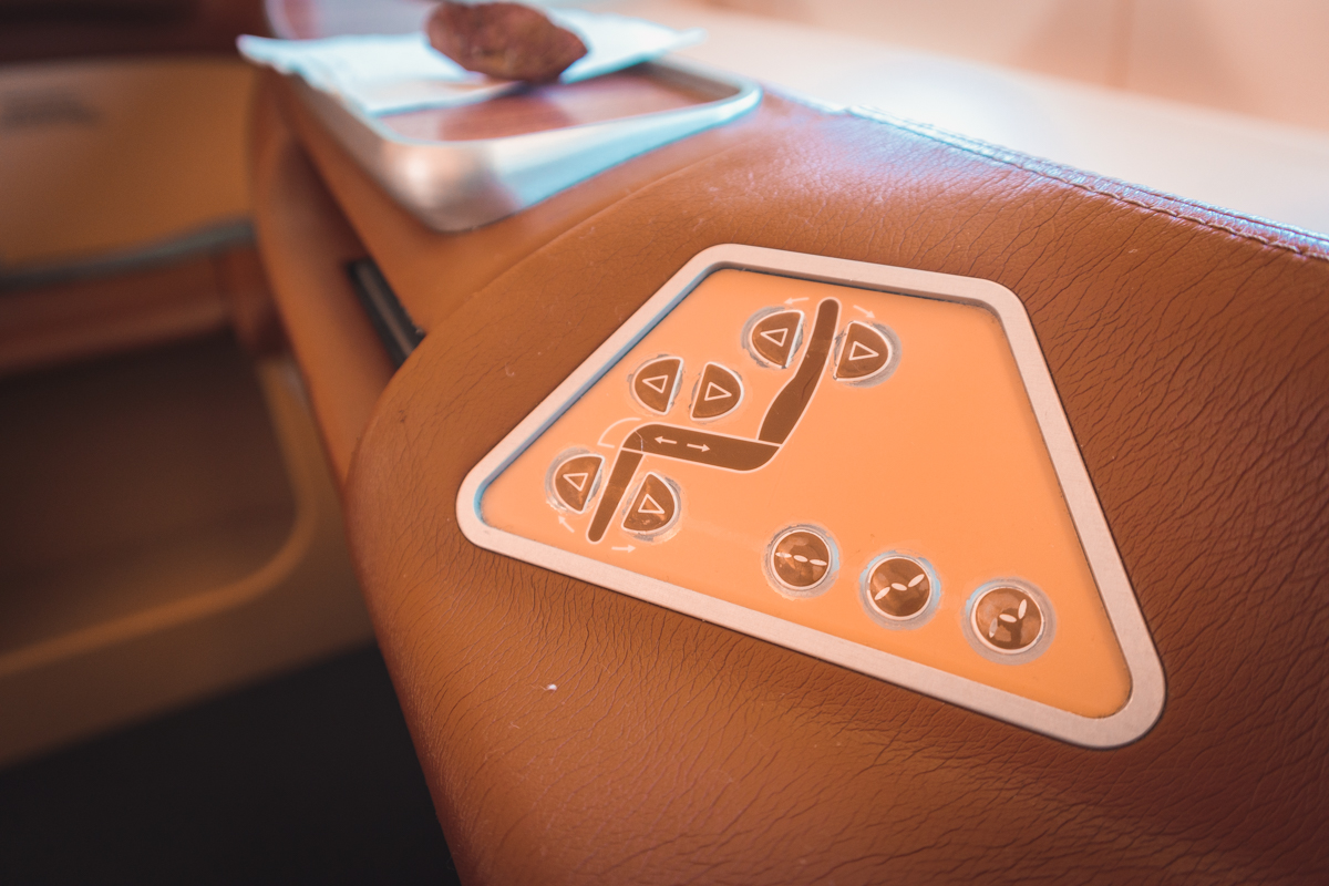 Oman Air Airbus A330 Old Business Class Seat Controls