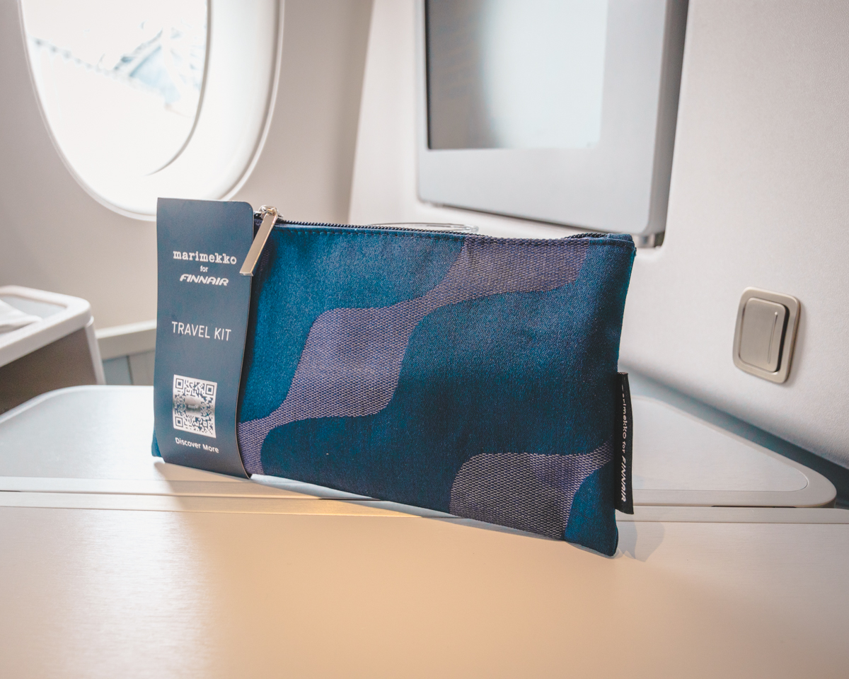 Finnair Airbus A350 Business Class Marimekko-Styled Amenity Kit