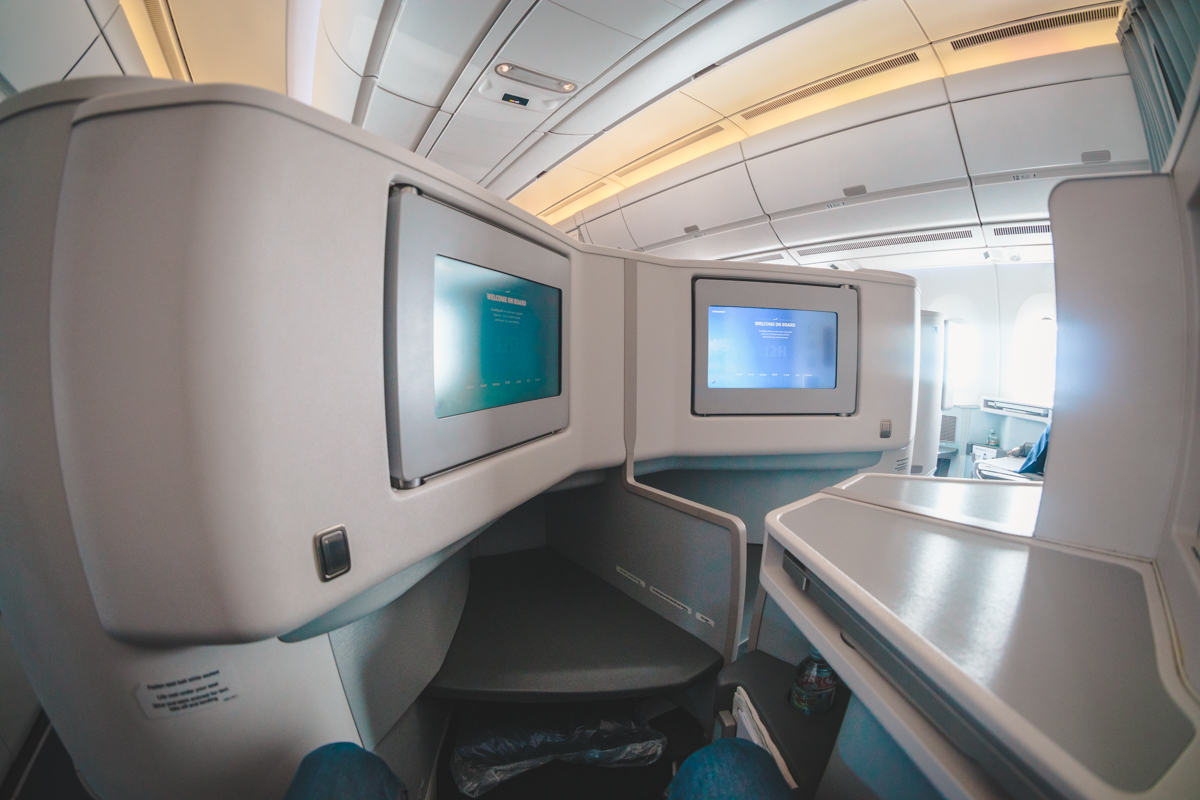Finnair Airbus A350 Business Class Middle Seat Point of View