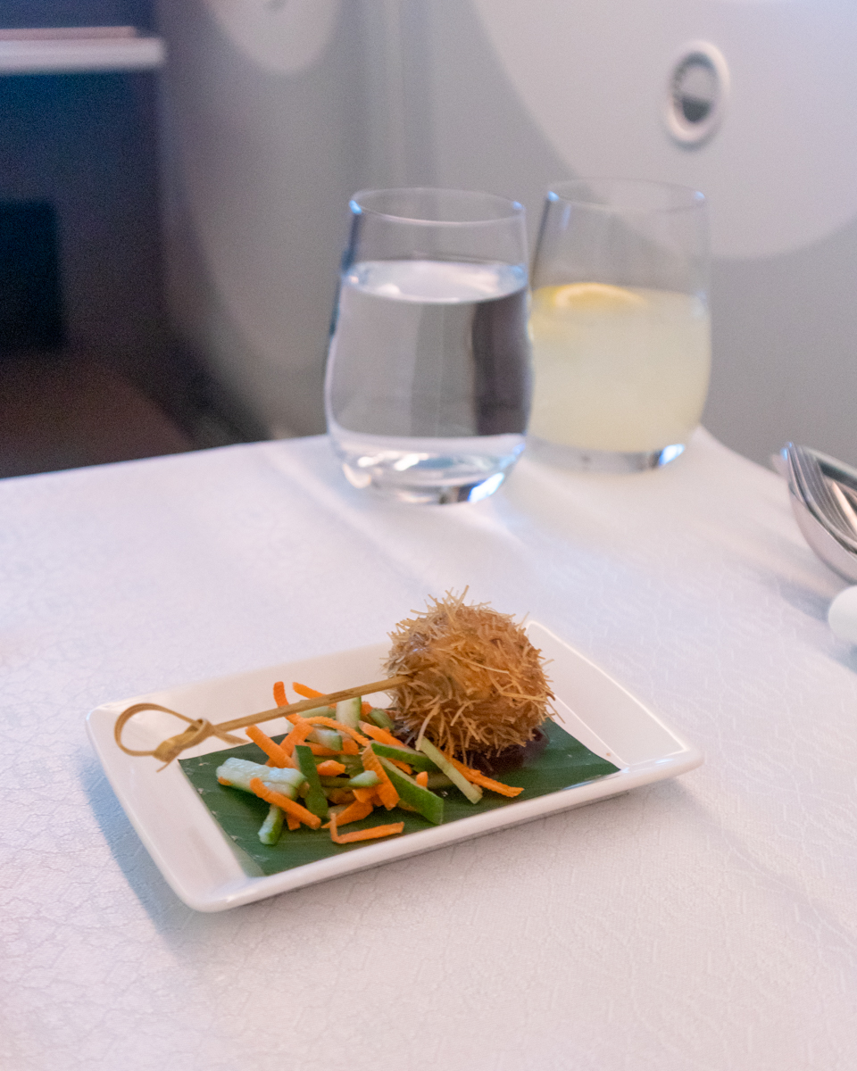 Oman Air Boeing 787-9 Business Class Amuse Bouche