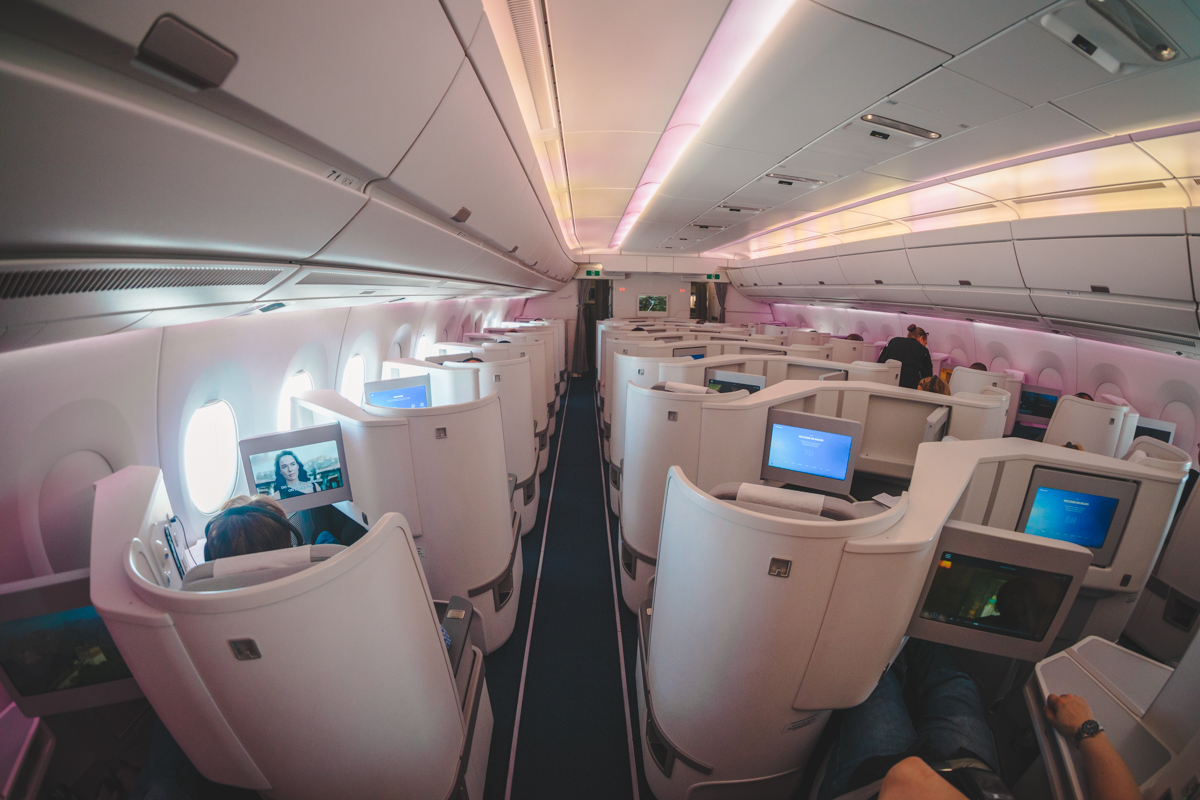 Finnair Airbus A350 Business Class Mood Lighting