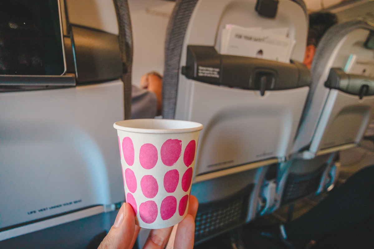 Finnair Airbus A321 Business Class Pre-Departure Water