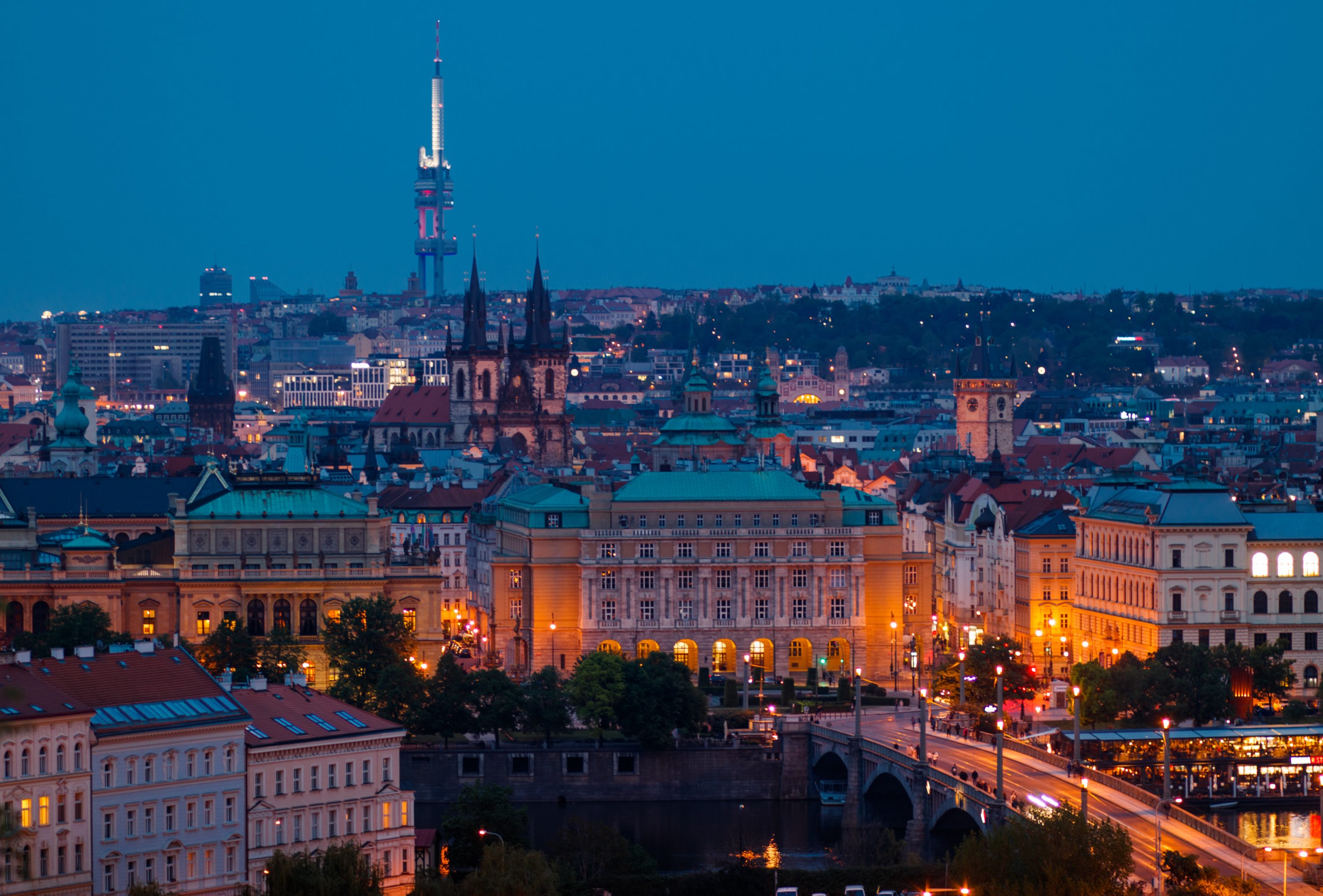 A Photo of Prague At Night