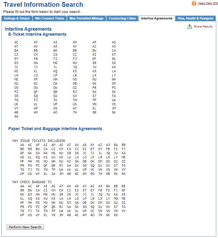 AA Interline Agreements