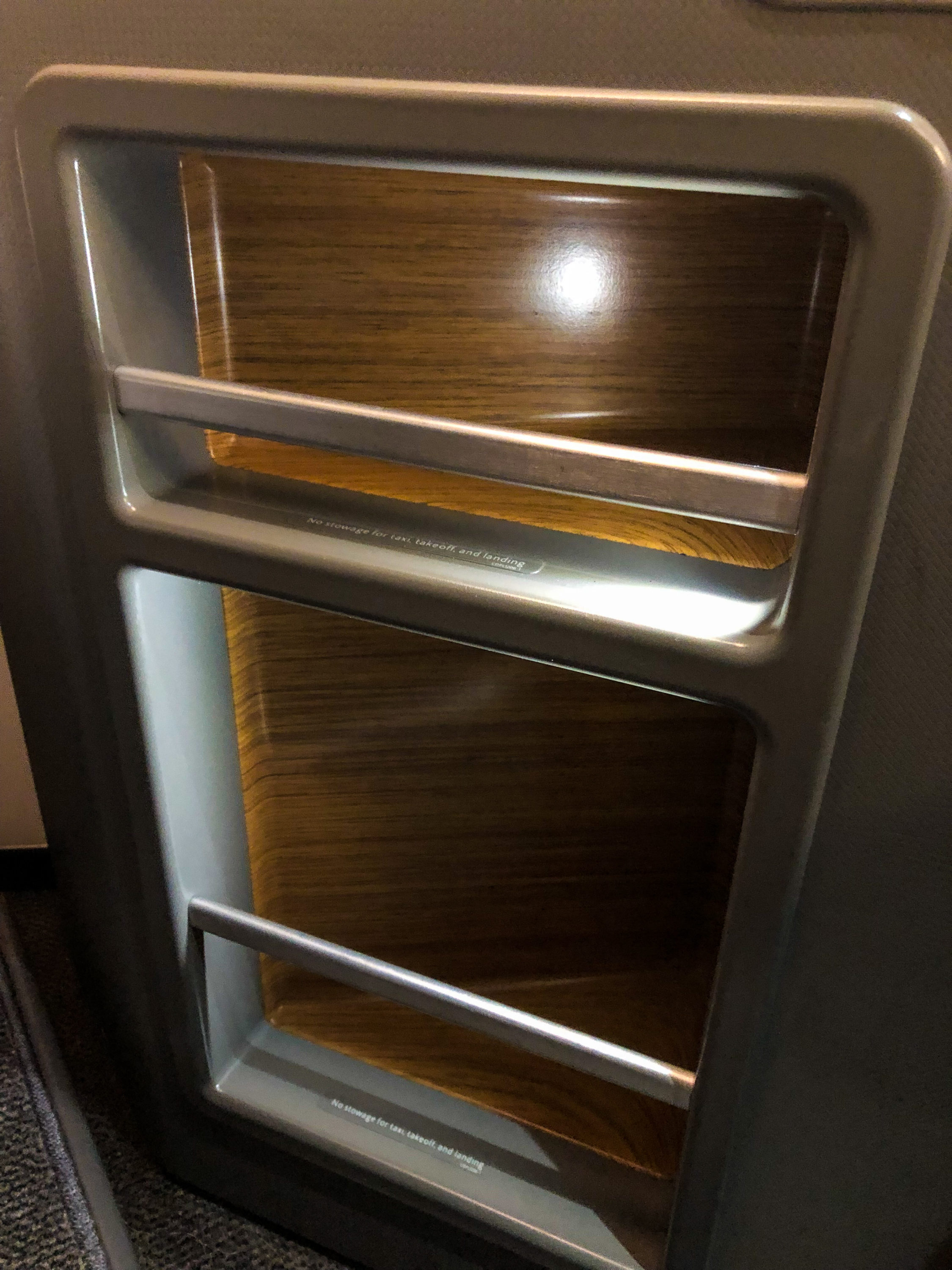 American Airlines Flagship First Class A321T Storage Compartment