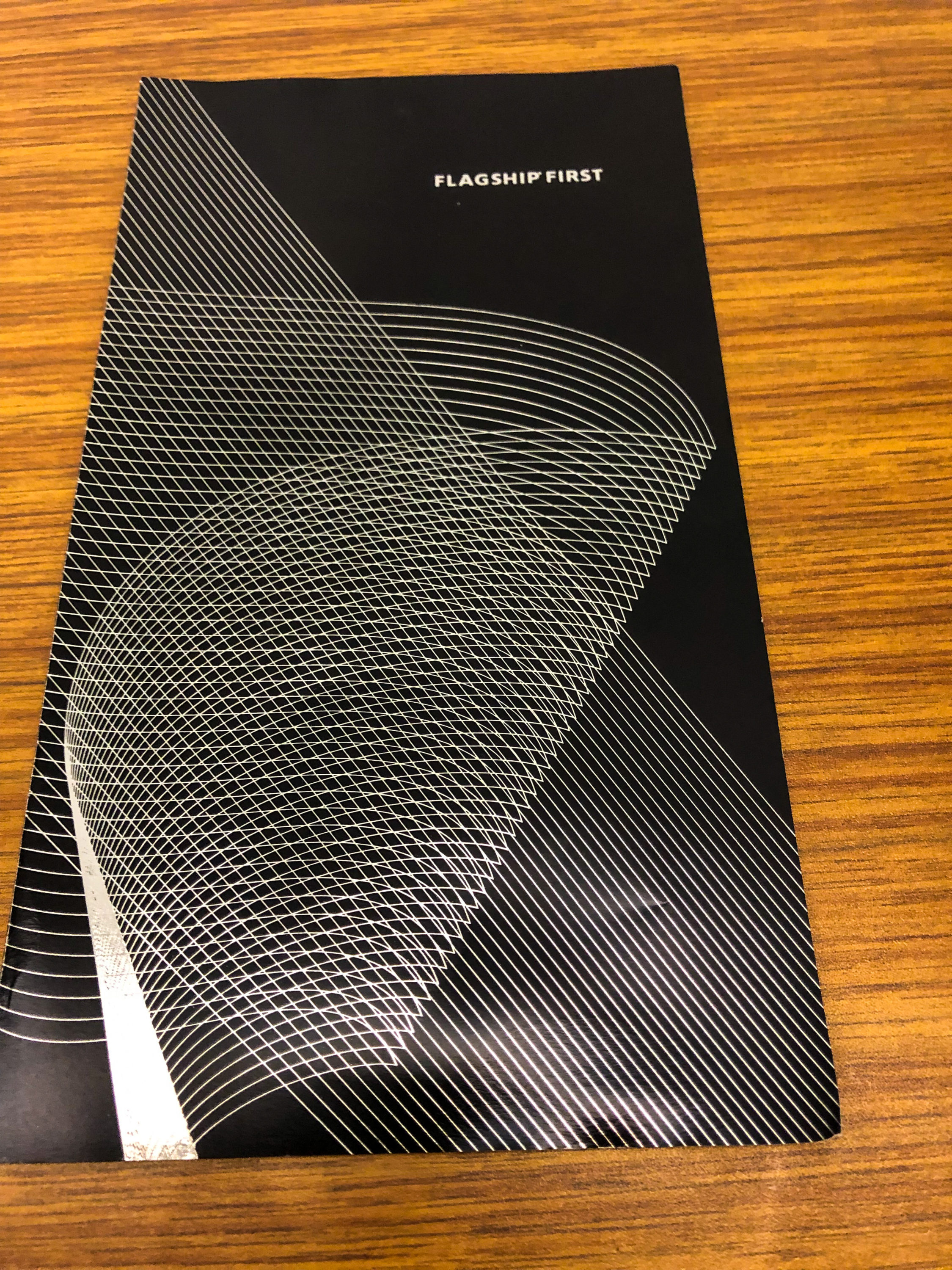 American Airlines Flagship First Class A321T real menu material