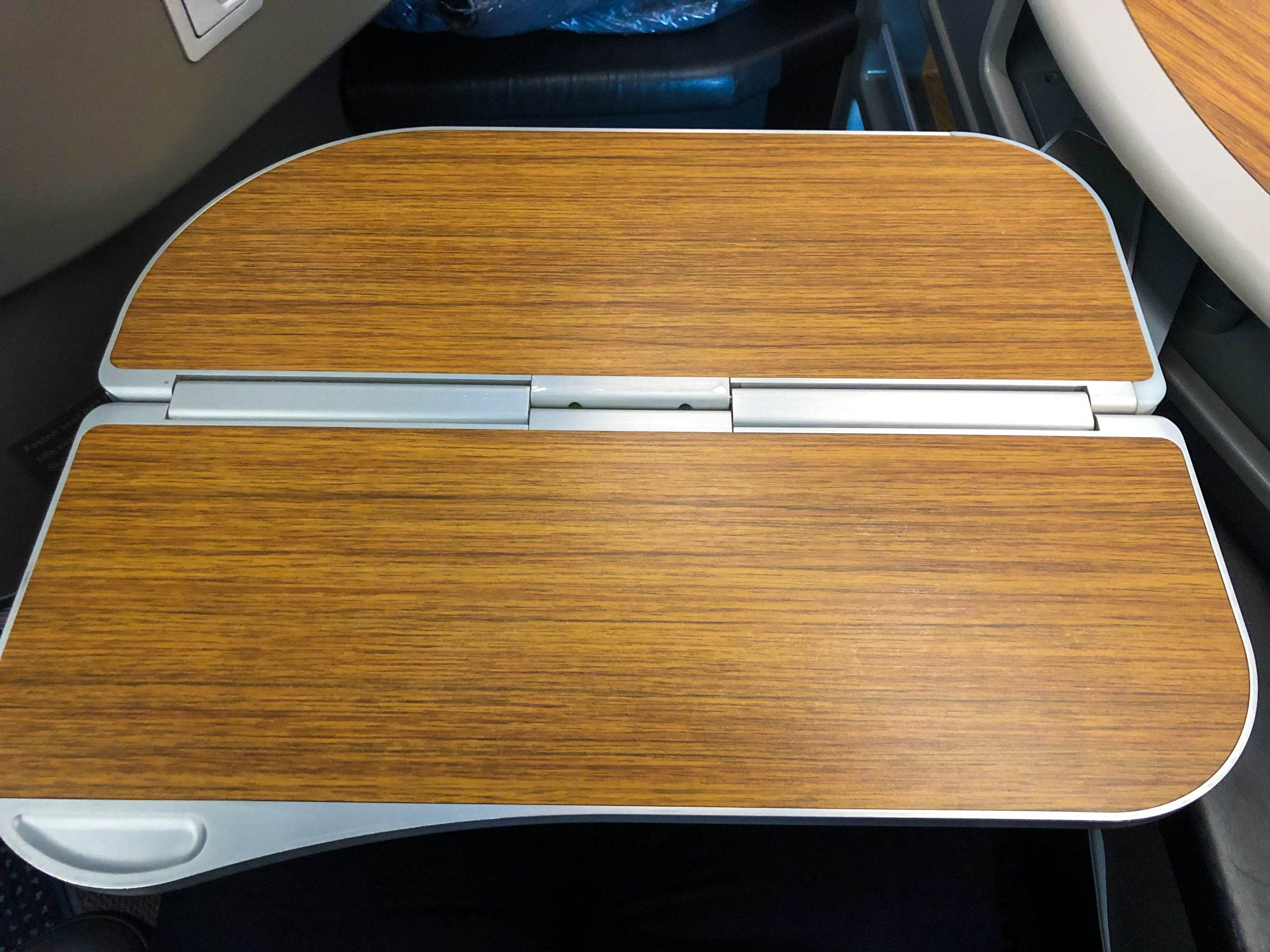 American Airlines Flagship First Class A321T tray table