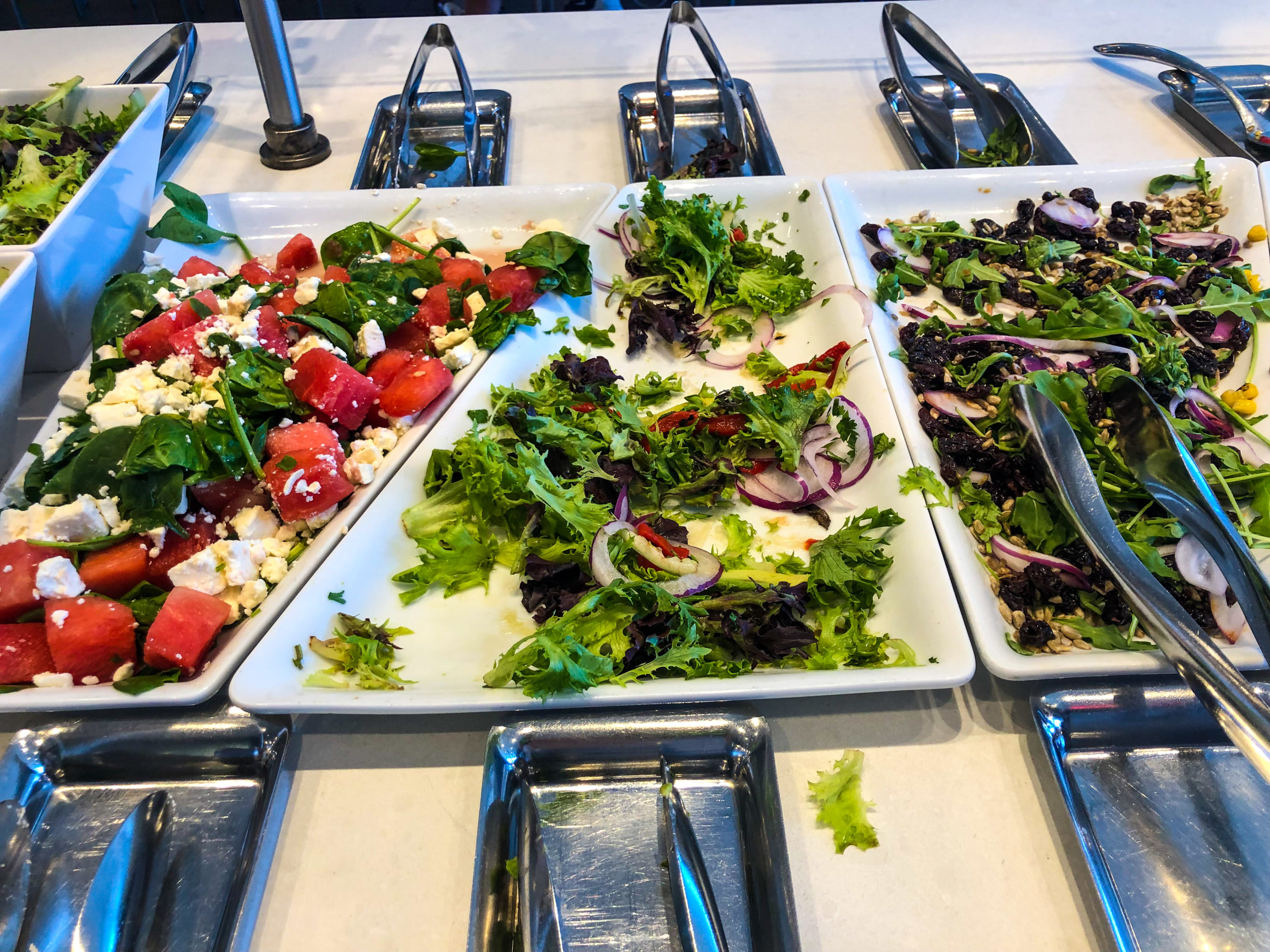 American Airlines Flagship Lounge JFK assorted salads
