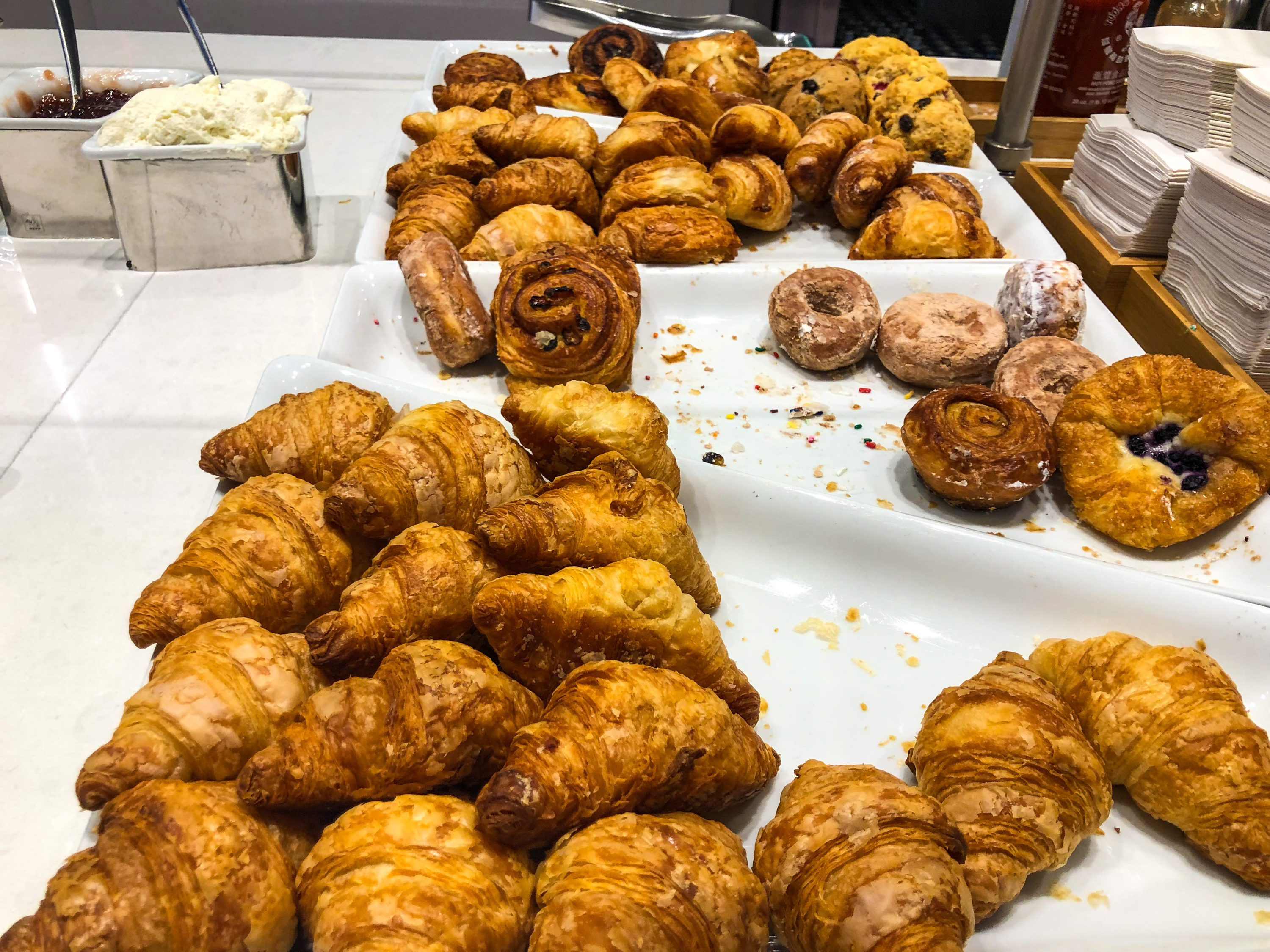 American Airlines Flagship Lounge JFK breakfast pastries