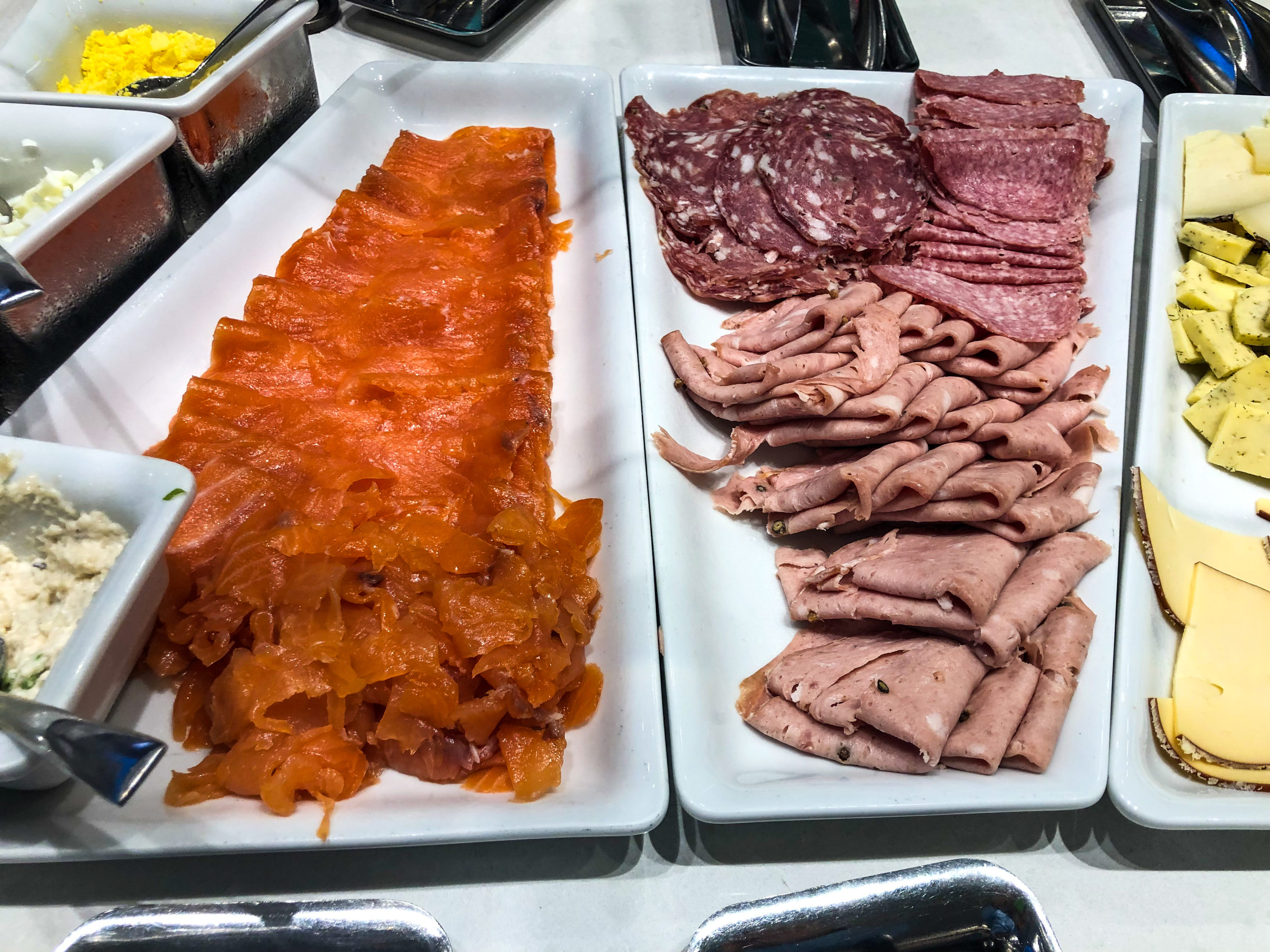 American Airlines Flagship Lounge JFK cold cuts