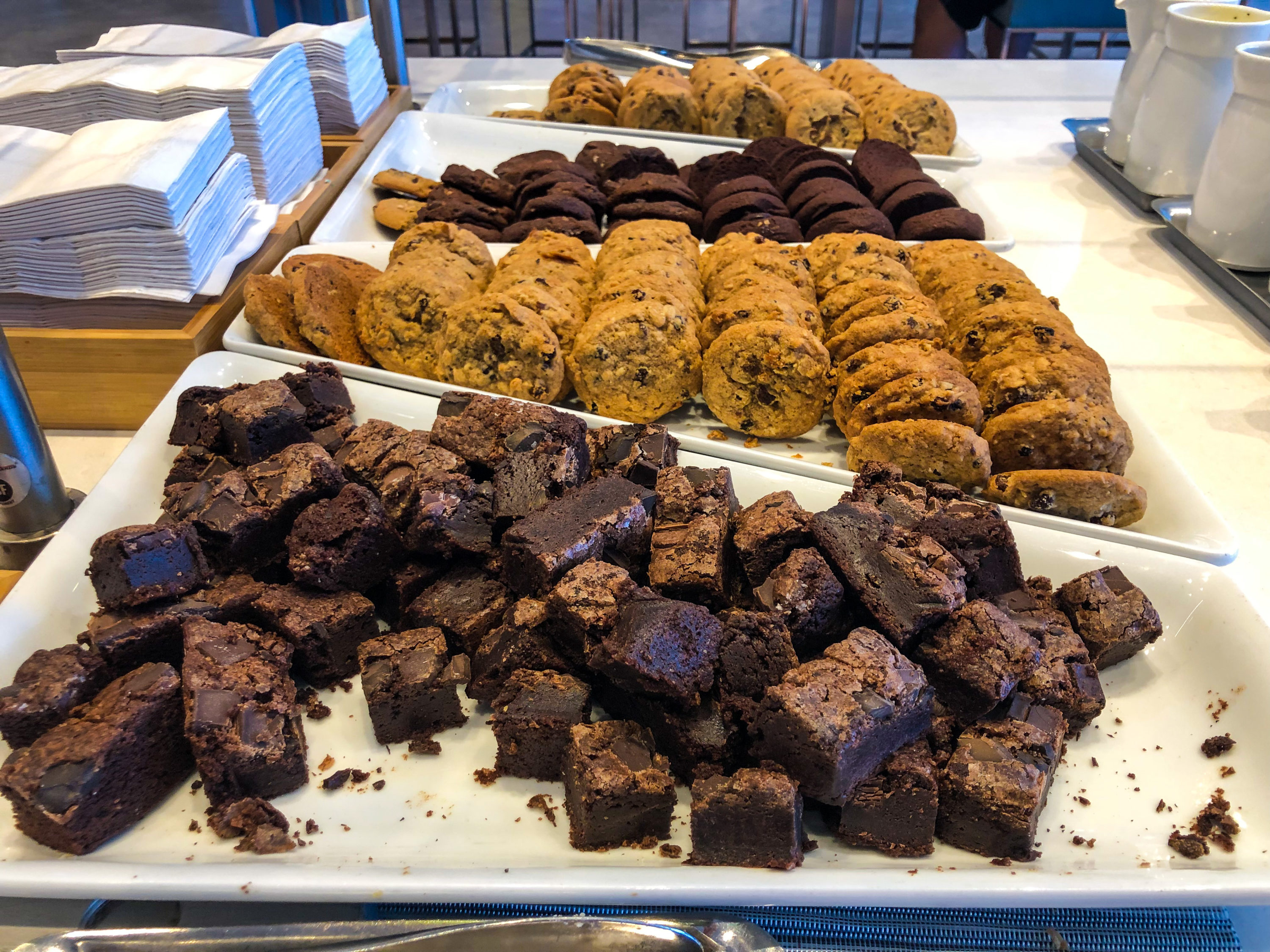 American Airlines Flagship Lounge JFK cookies and brownies