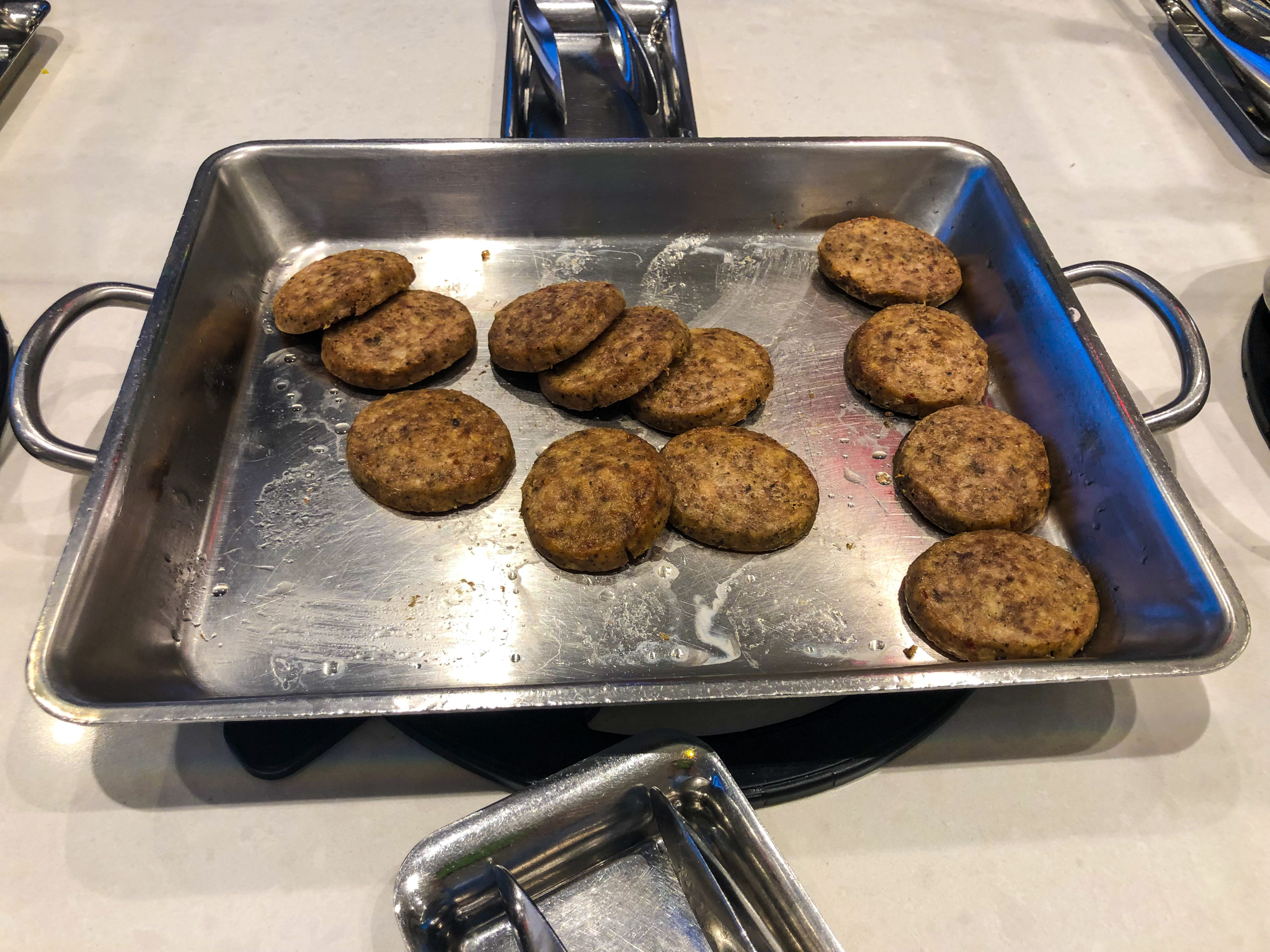 American Airlines Flagship Lounge JFK pork sausage patties