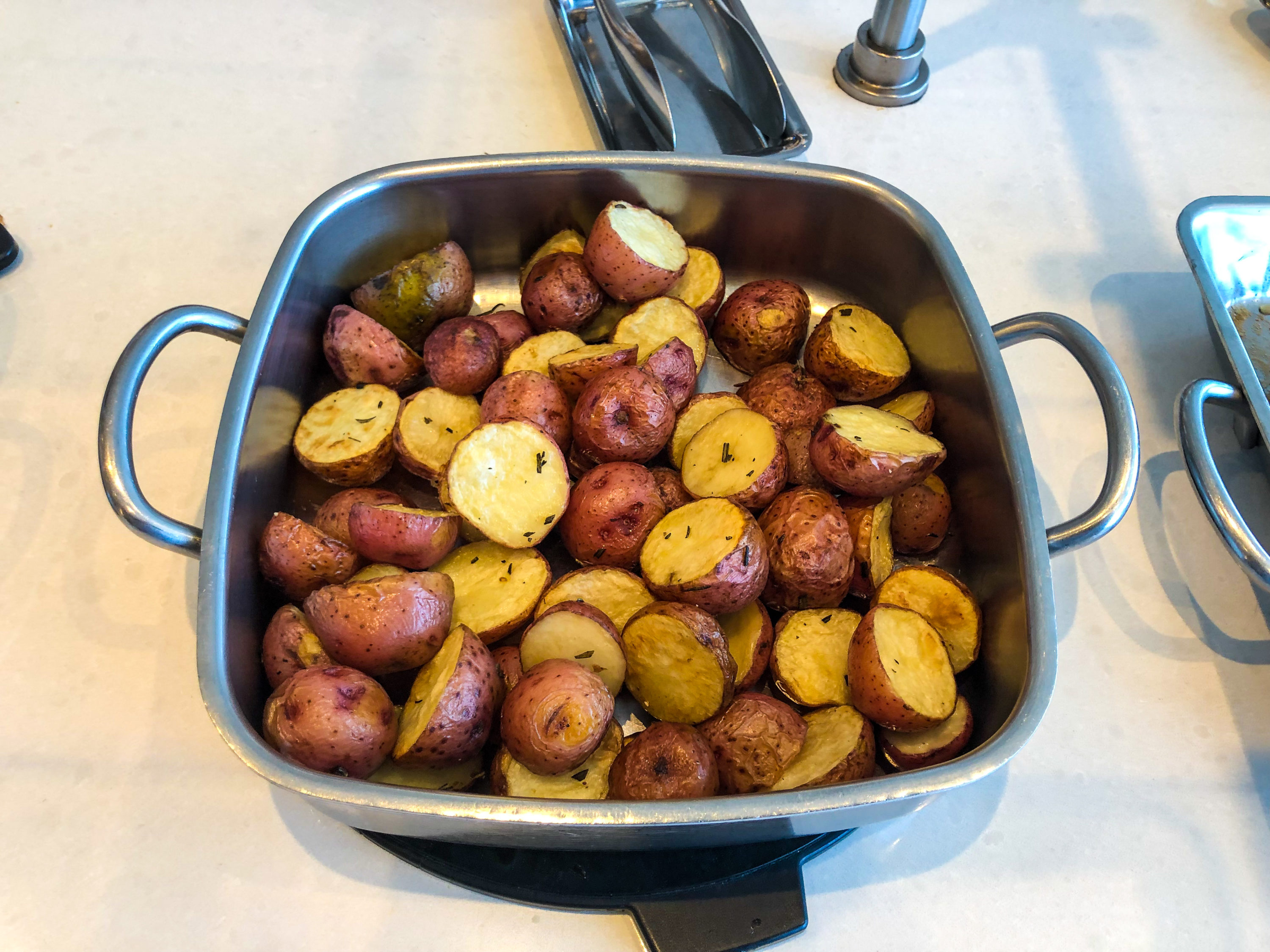 American Airlines Flagship Lounge JFK rosemary potatoes