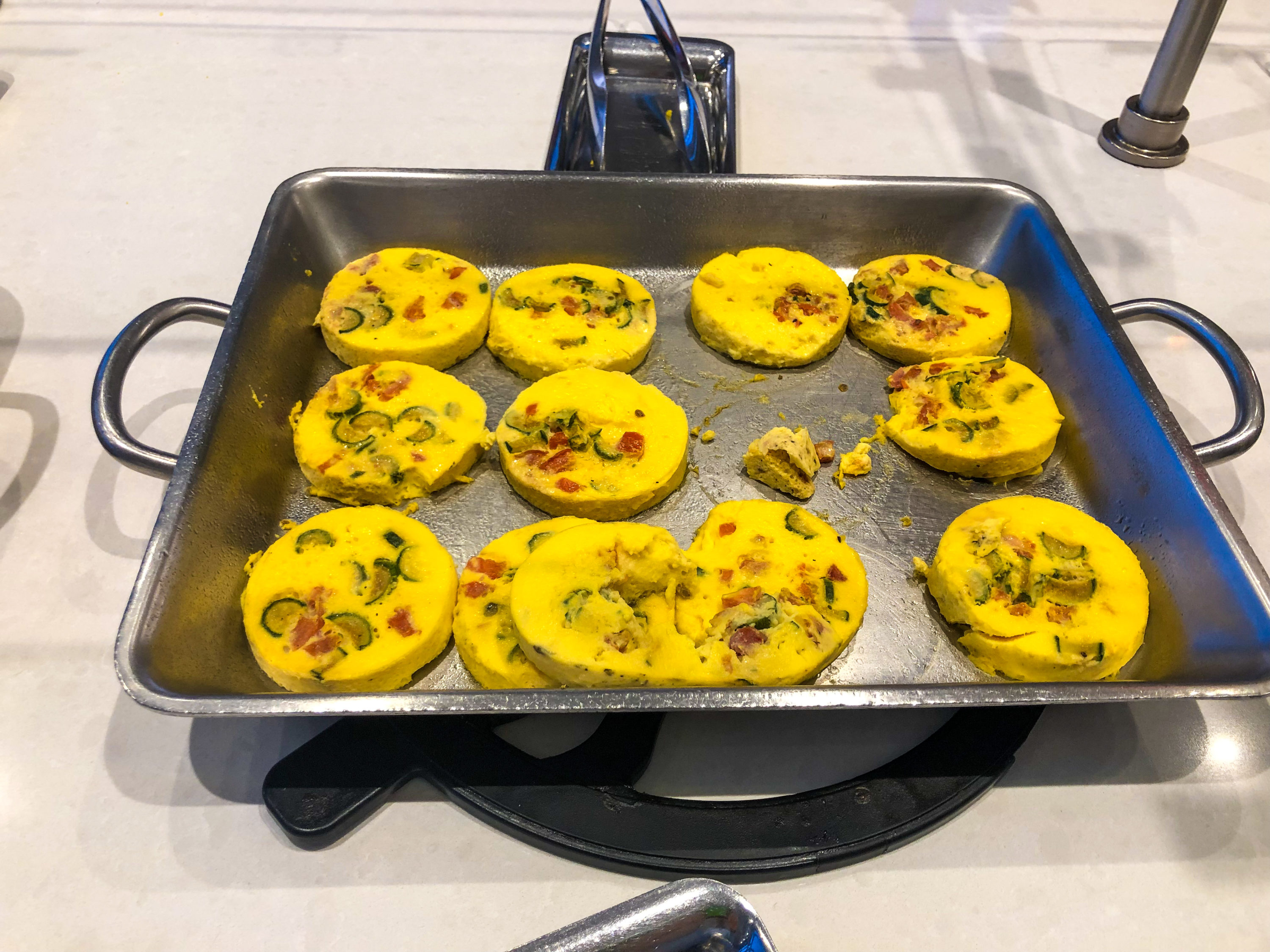 American Airlines Flagship Lounge JFK summer vegetable frittata
