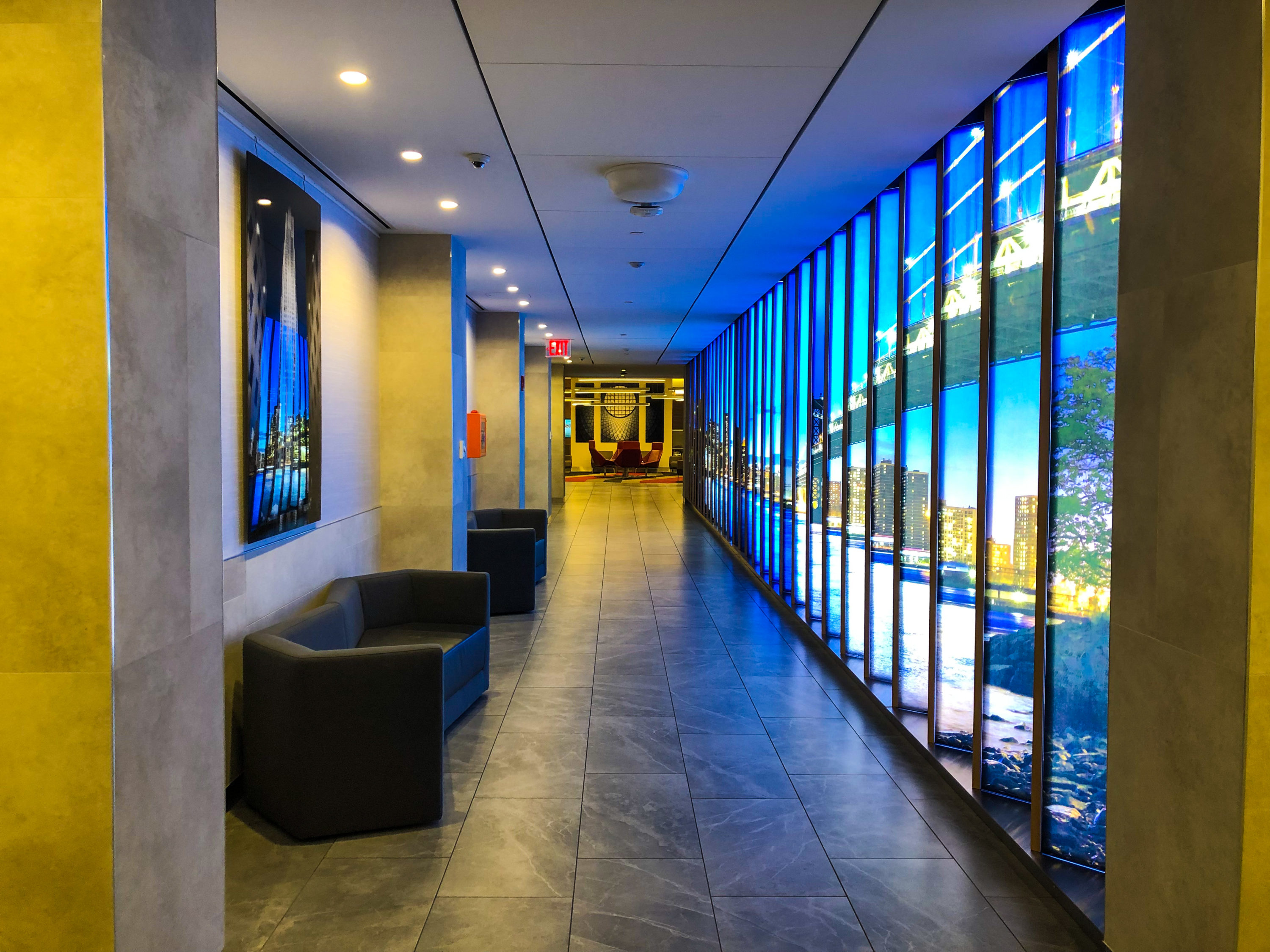 American Airlines Flagship Lounge JFK walkway entrance to lounge