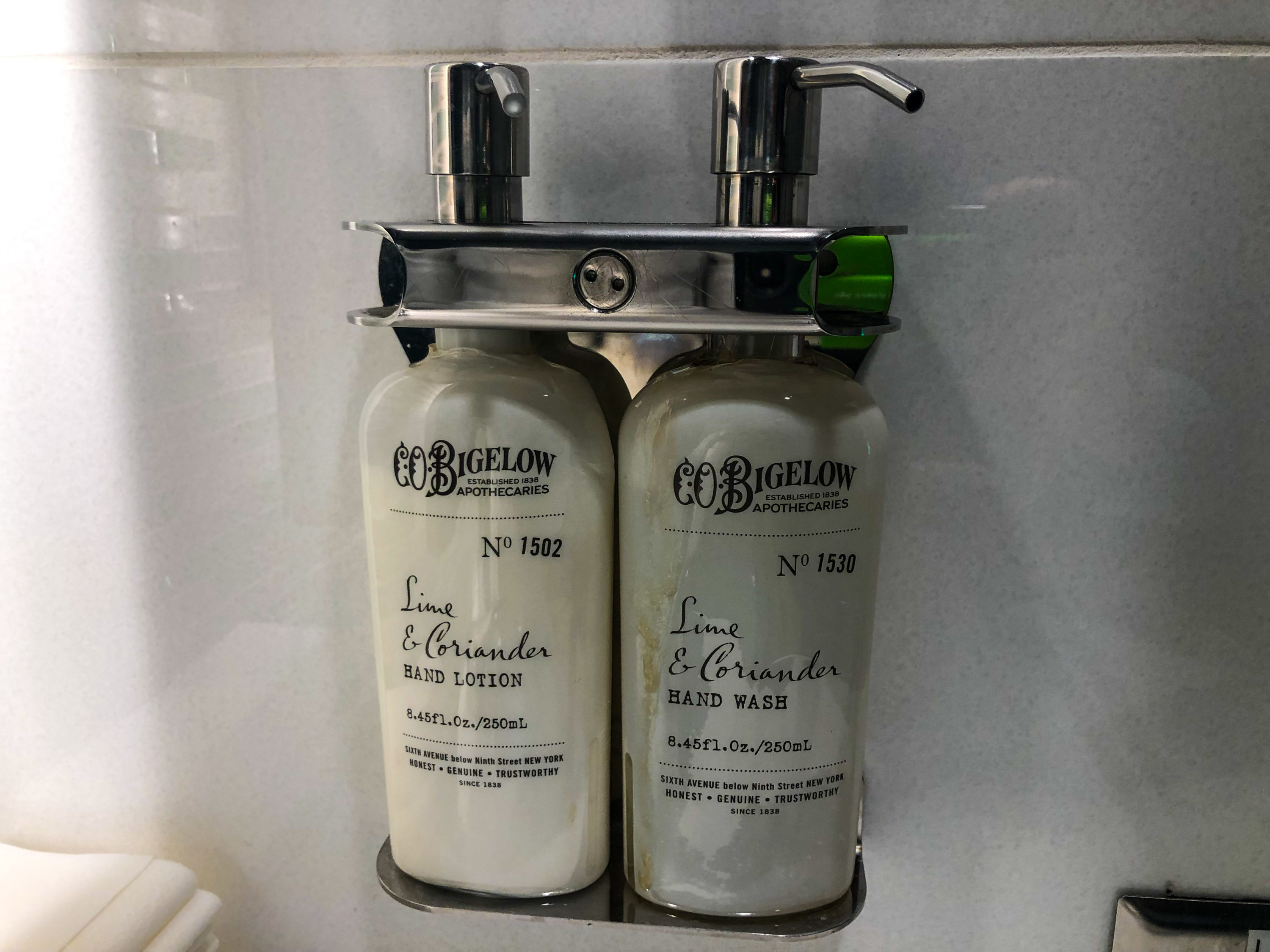 American Airlines Flagship Lounge LAX C.O. Bigelow Sink Toiletries
