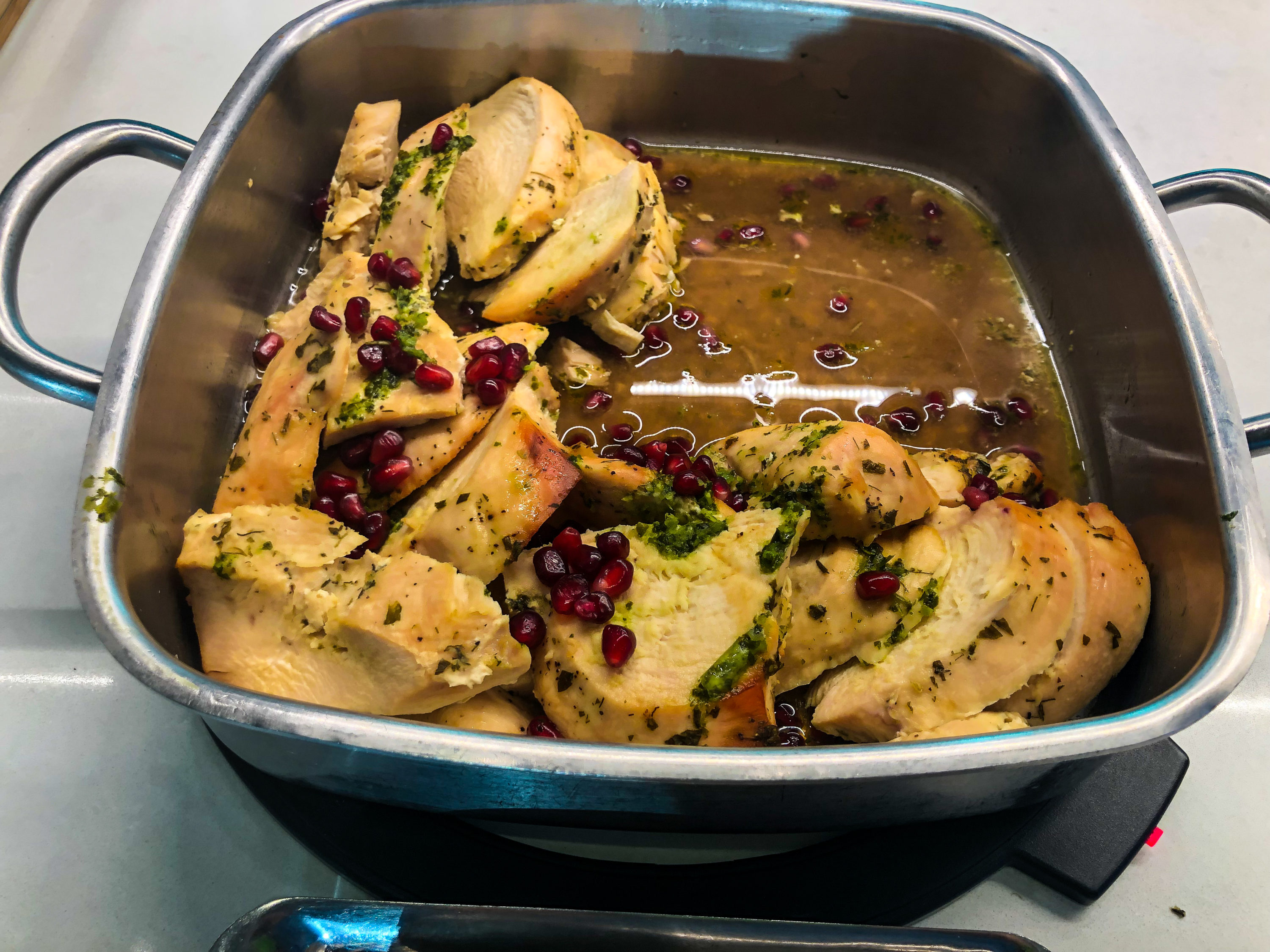 American Airlines Flagship Lounge LAX roasted sumac chicken