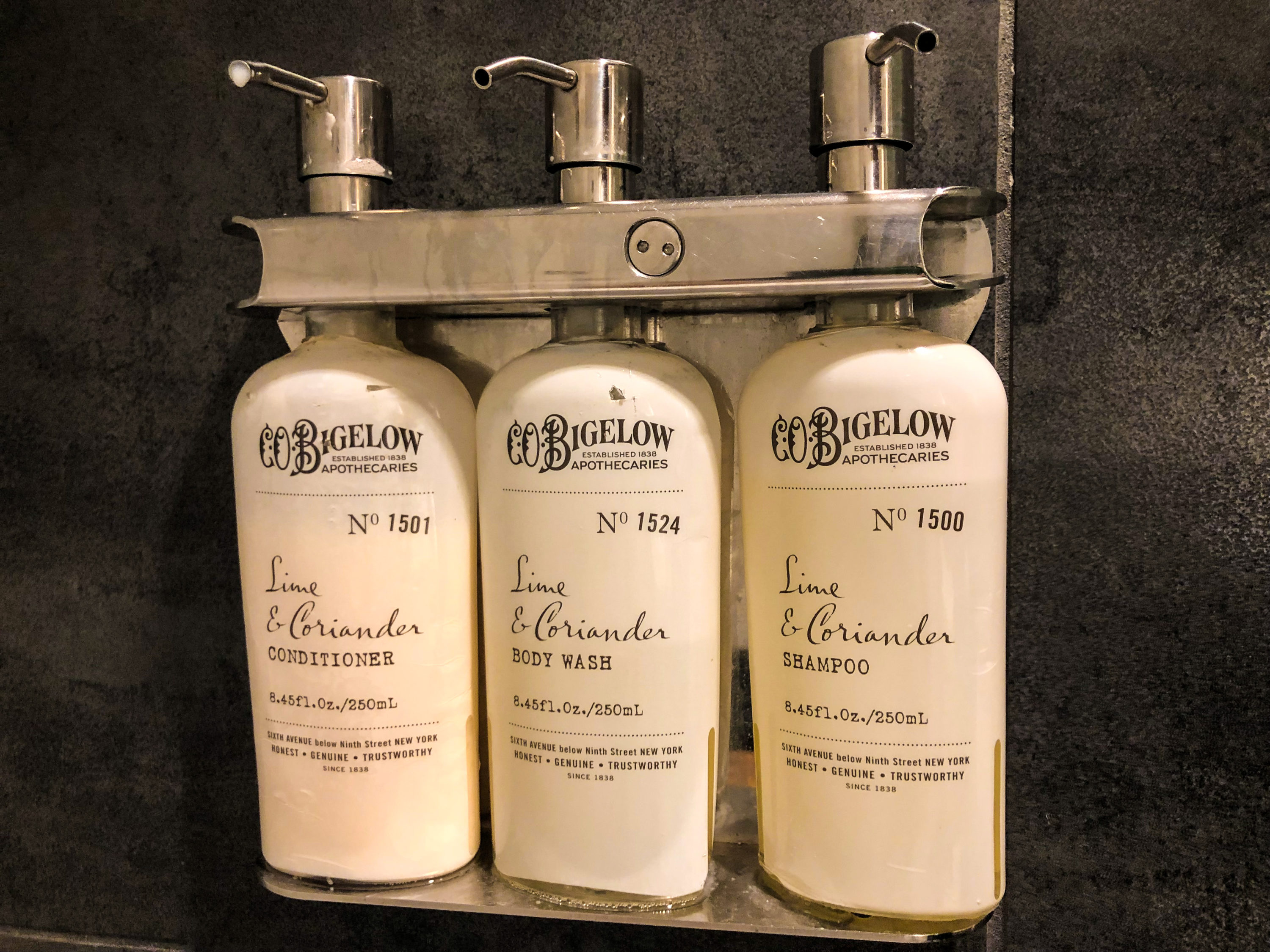 American Airlines Flagship Lounge LAX shower suites C.O. Bigelow amenities