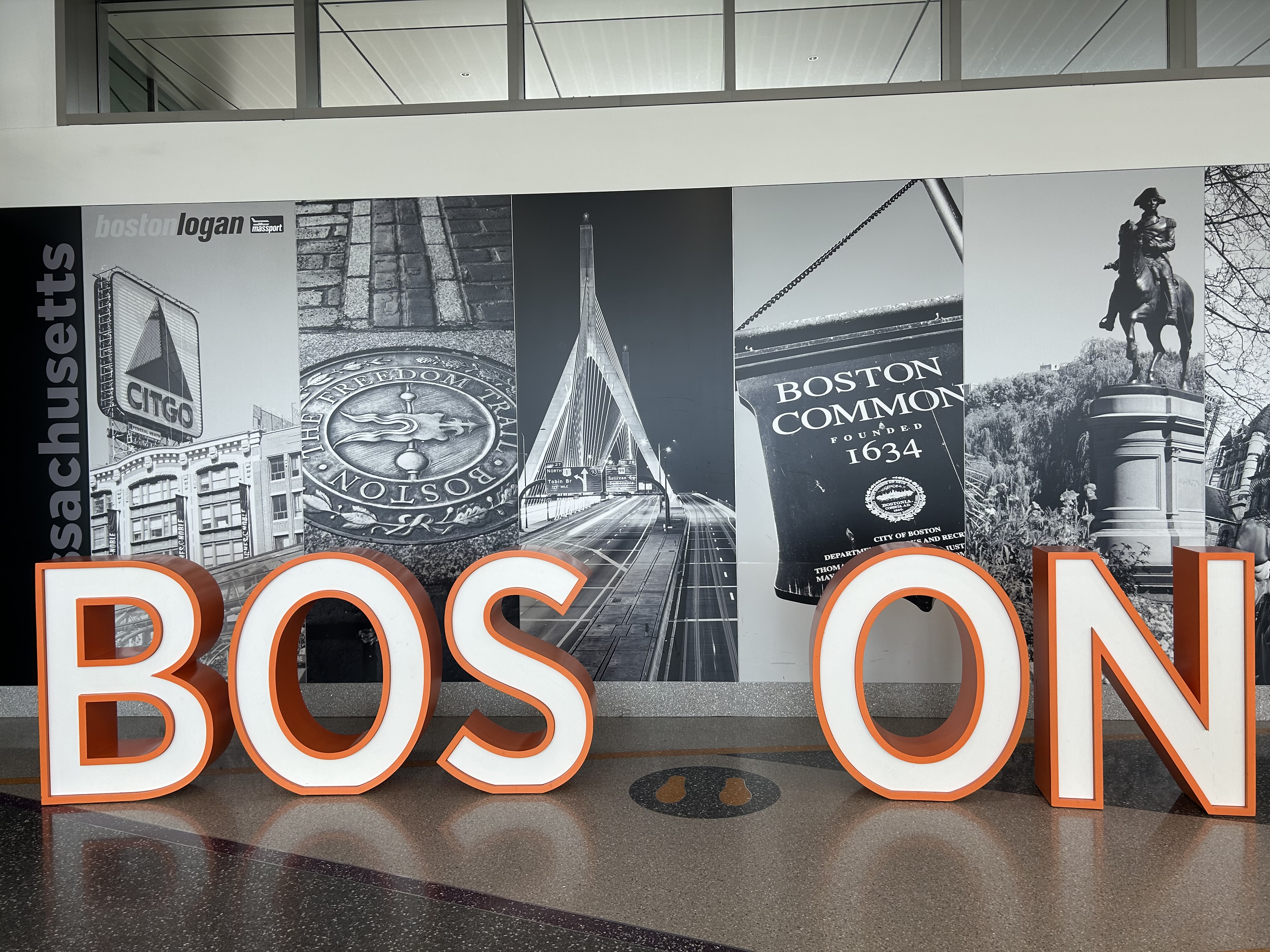 Boston Logan Airport Boston sign Boston Logan Airport Boston sign