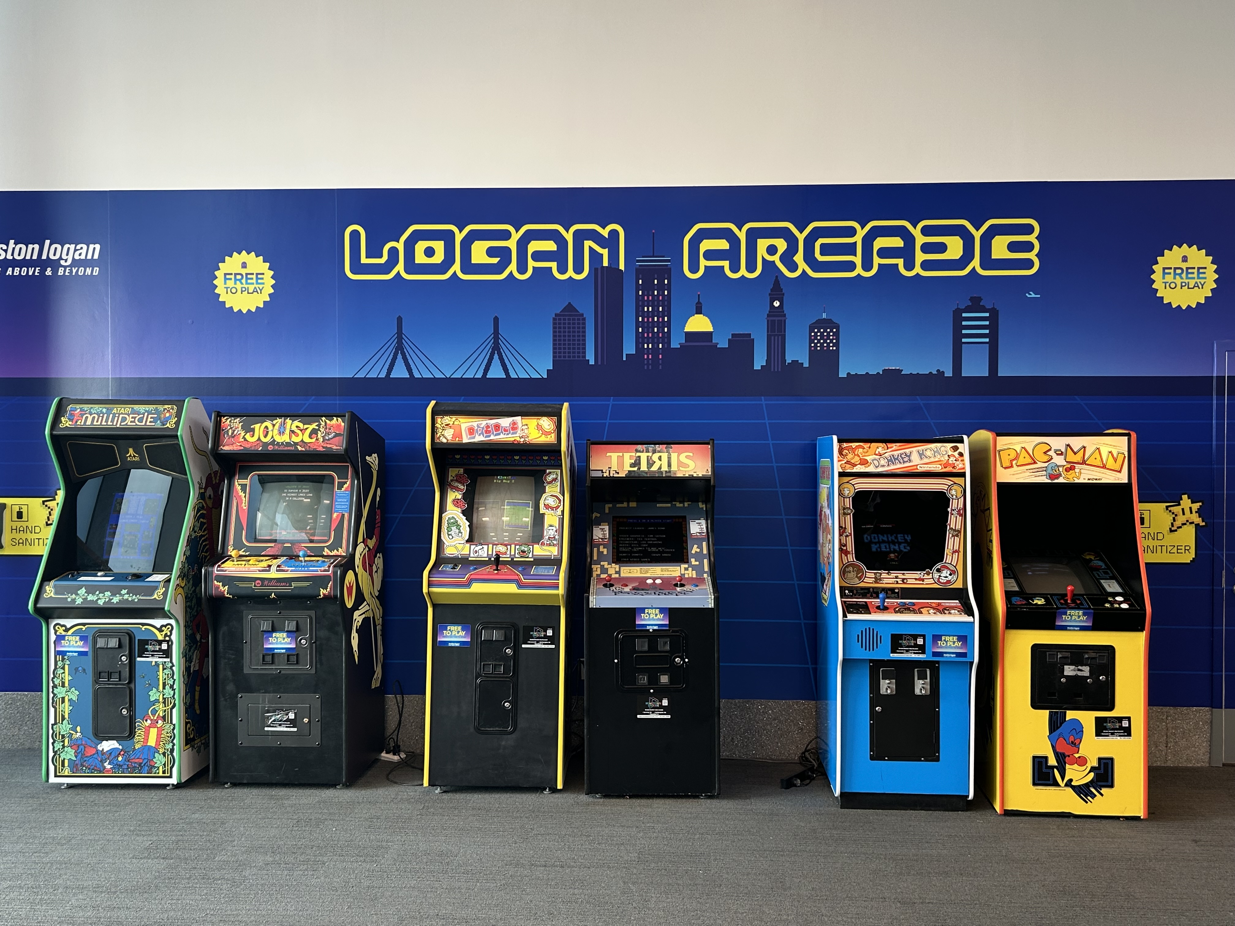 Boston Logan Airport arcade Boston Logan Airport arcade