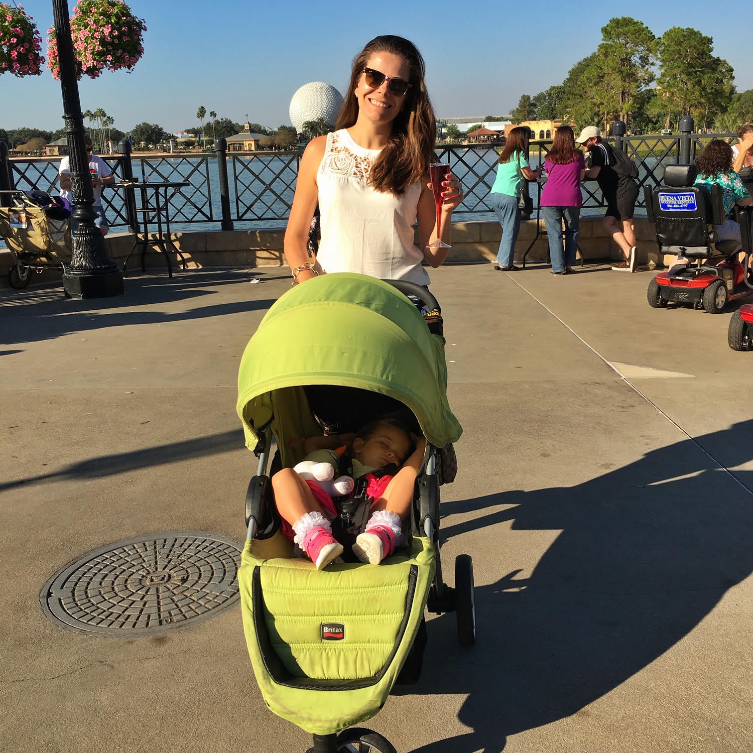 Britax stroller in Disney's Epcot Britax stroller in Disney's Epcot