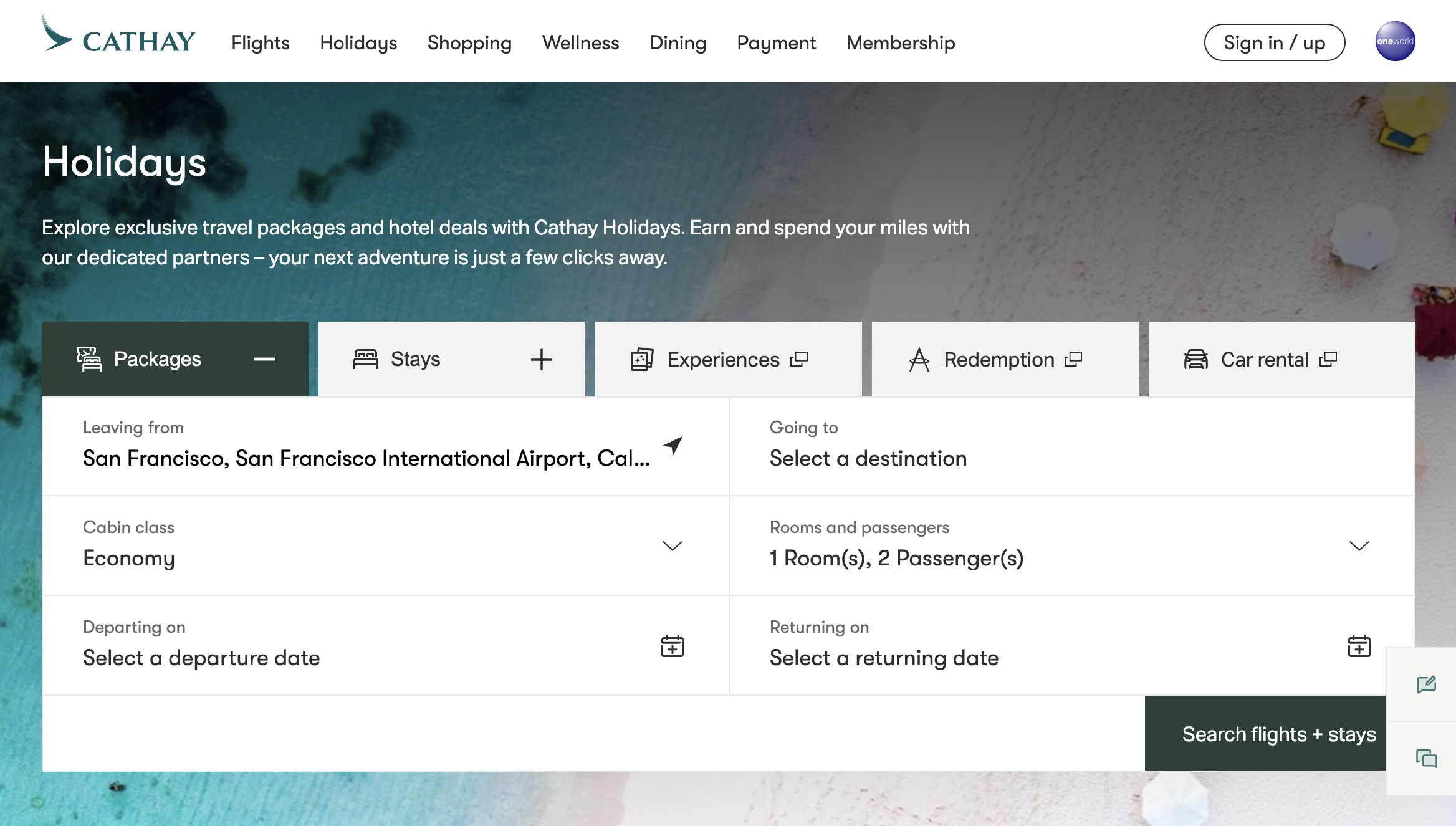 Cathay Pacific Holidays