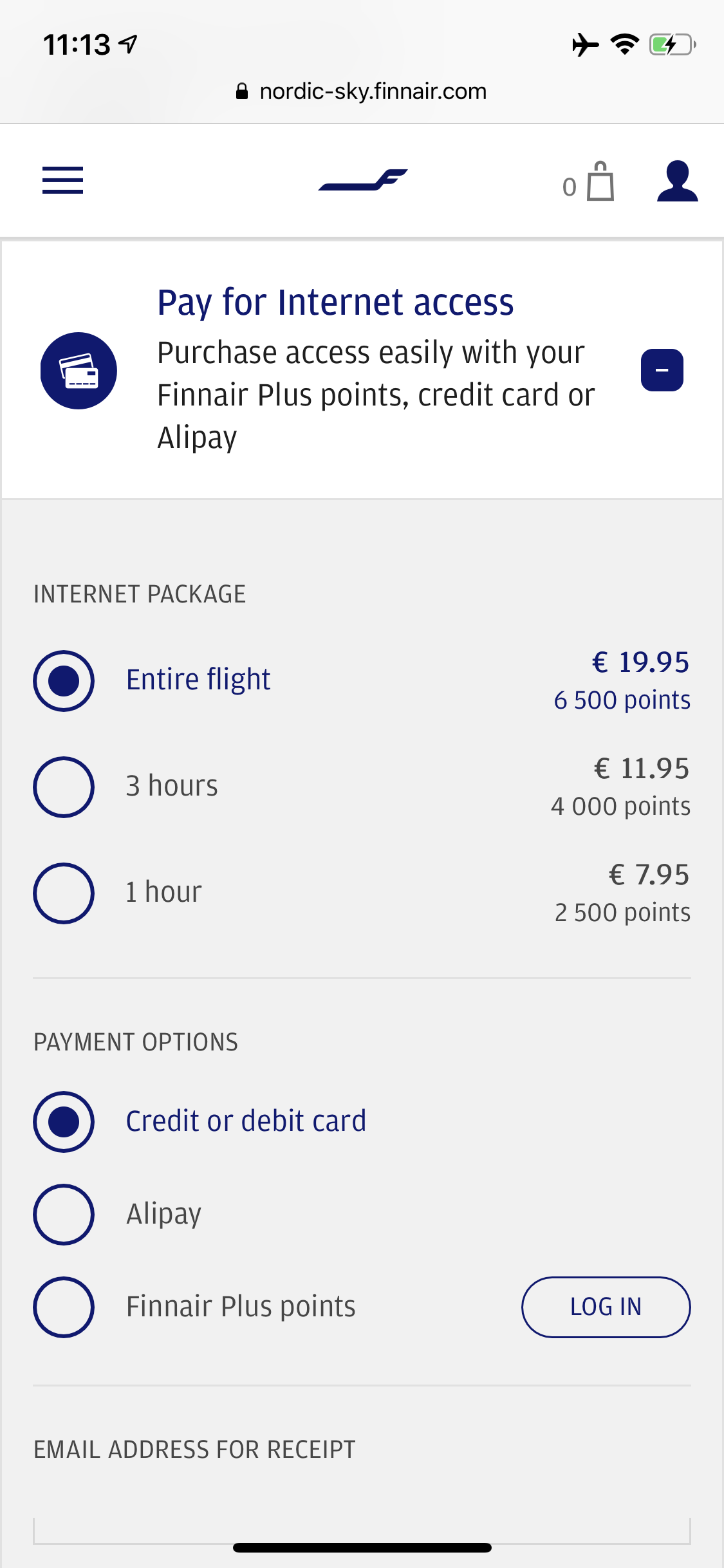Finnair A350 Wi-Fi Plans