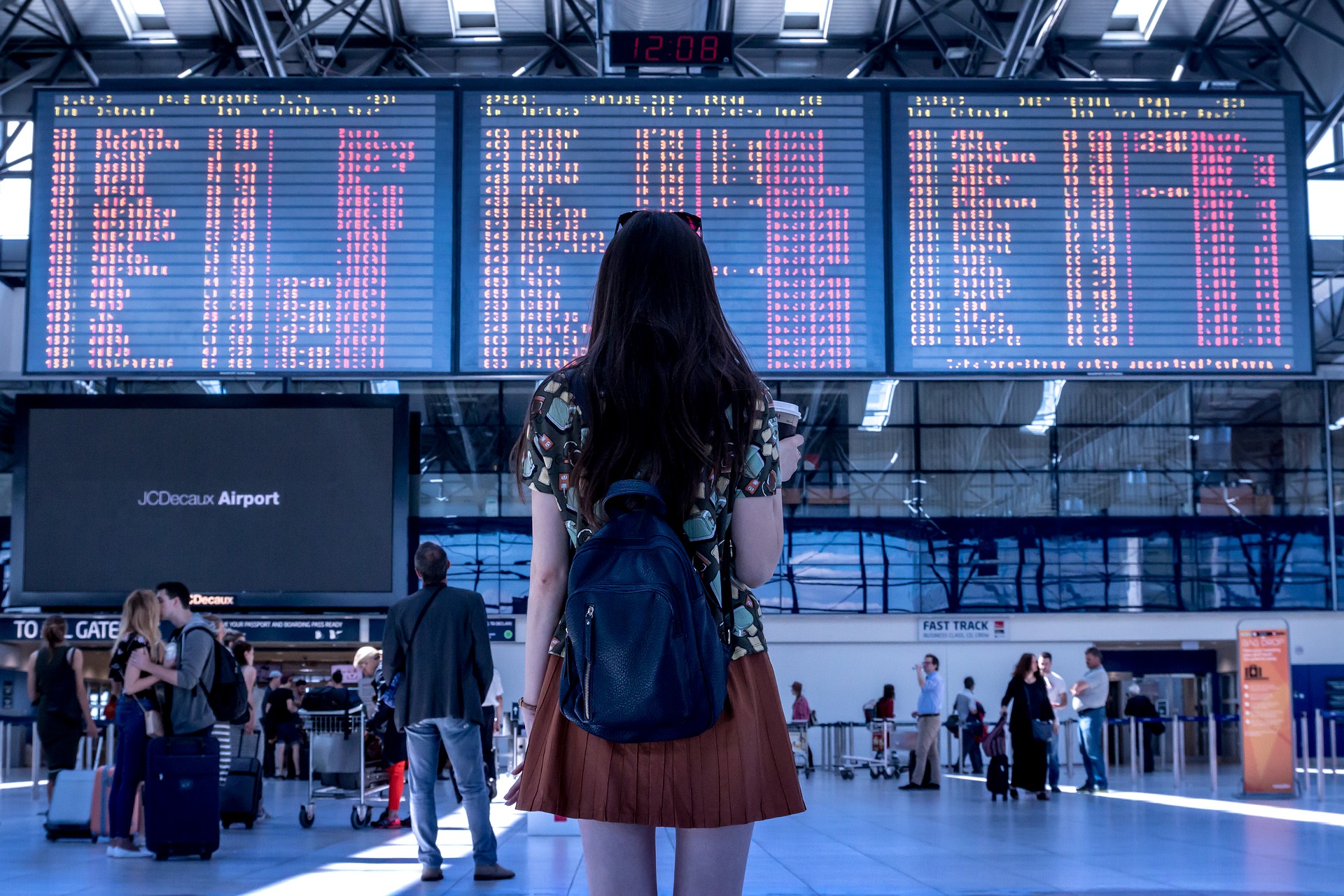 Girl traveling at airport