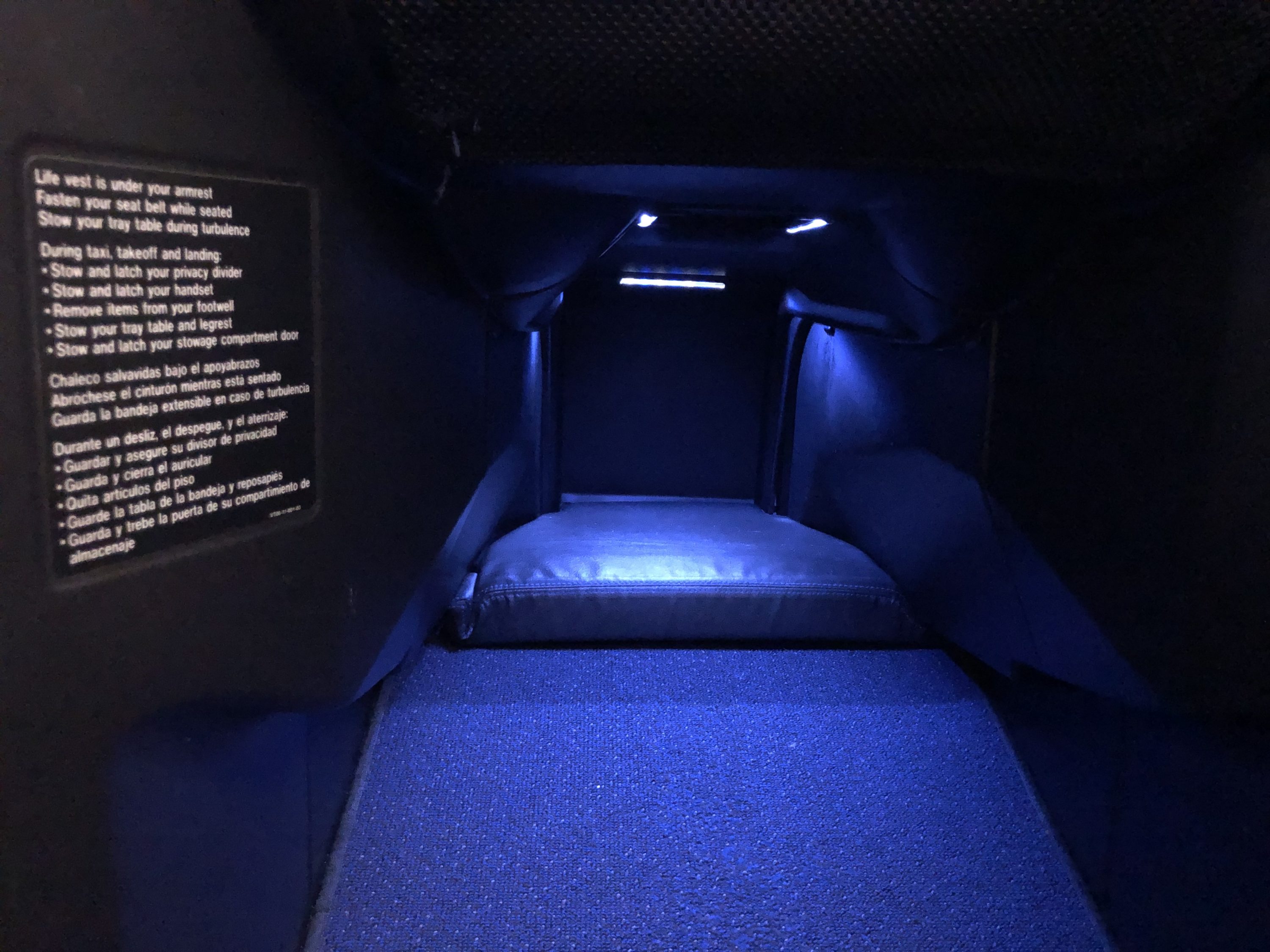 JetBlue Mint Footwell