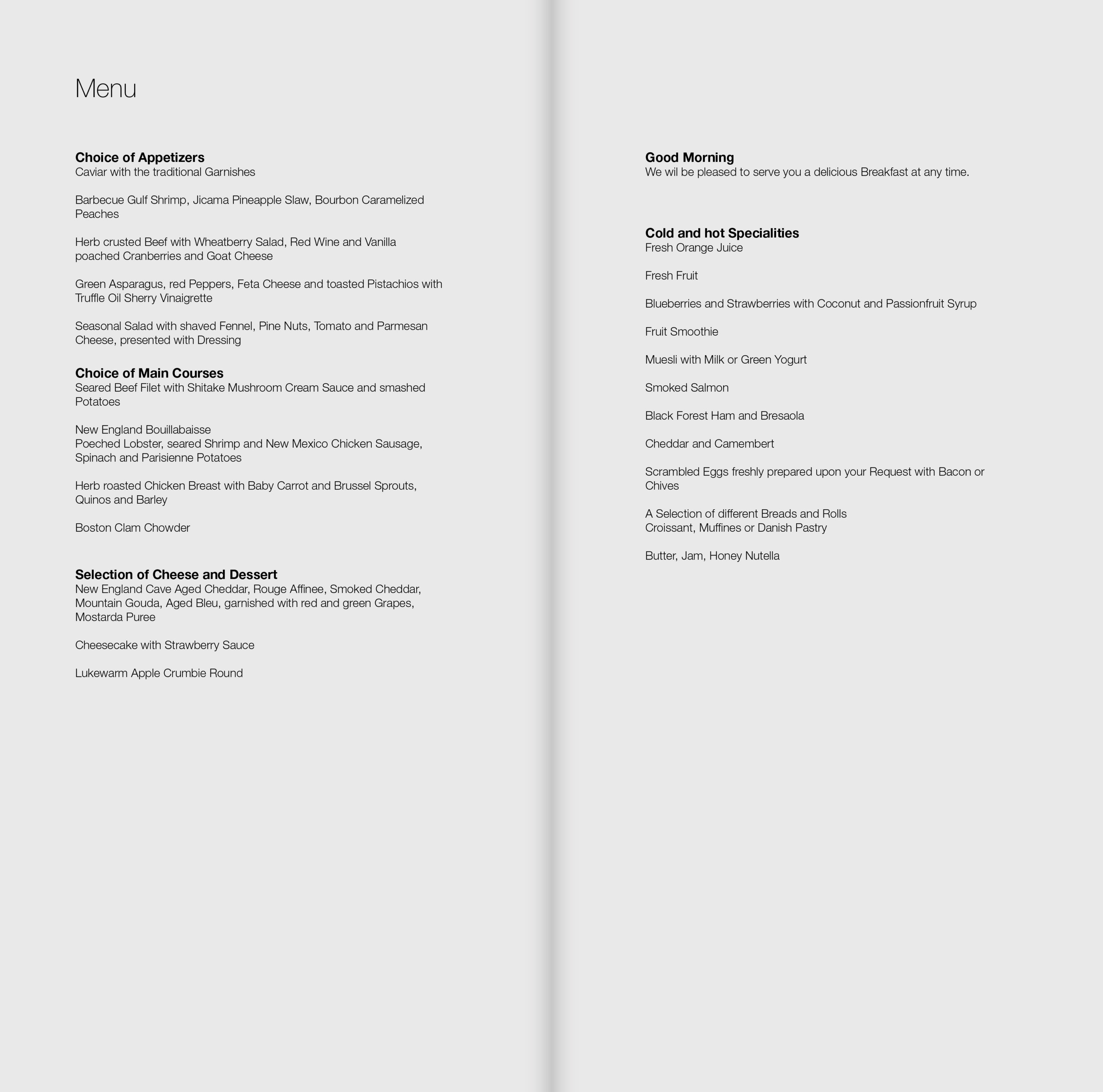 Lufthansa B747-8 First Class Menu List - Cherag_Dubash