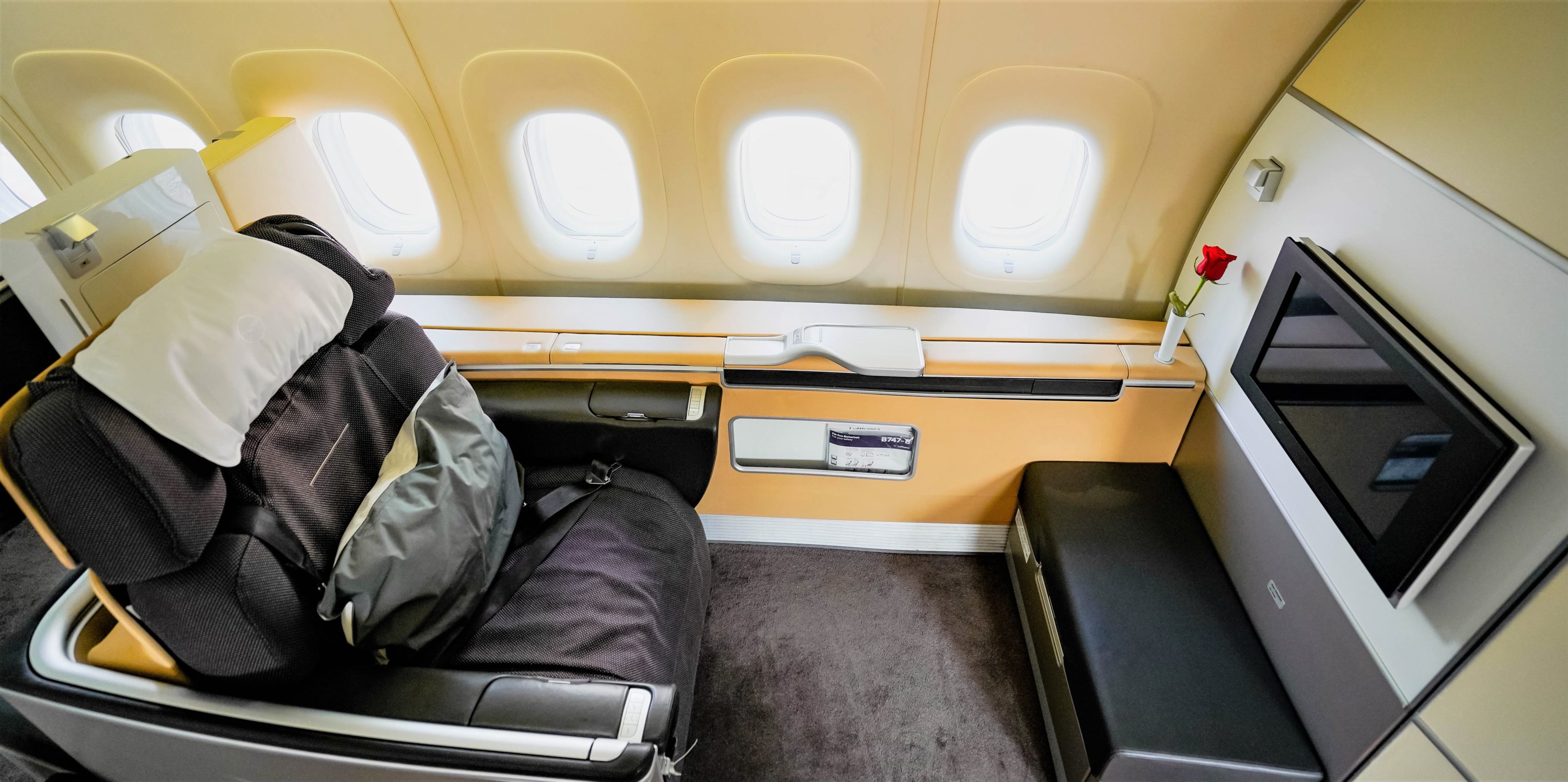 Lufthansa B747-8 First Class Seat 1A - Cherag Dubash