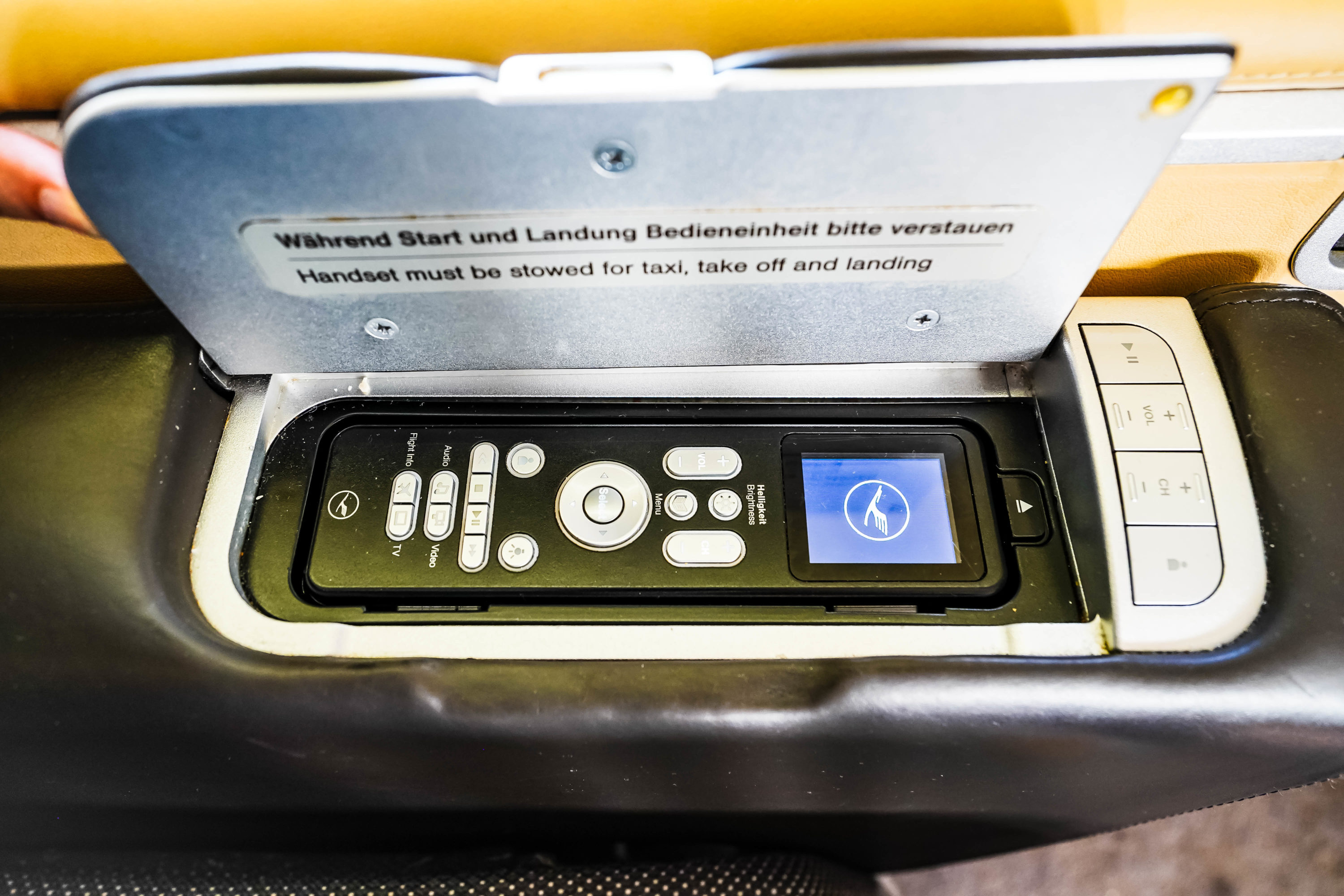 Lufthansa B747-8 First Class TV Controls - Cherag Dubash