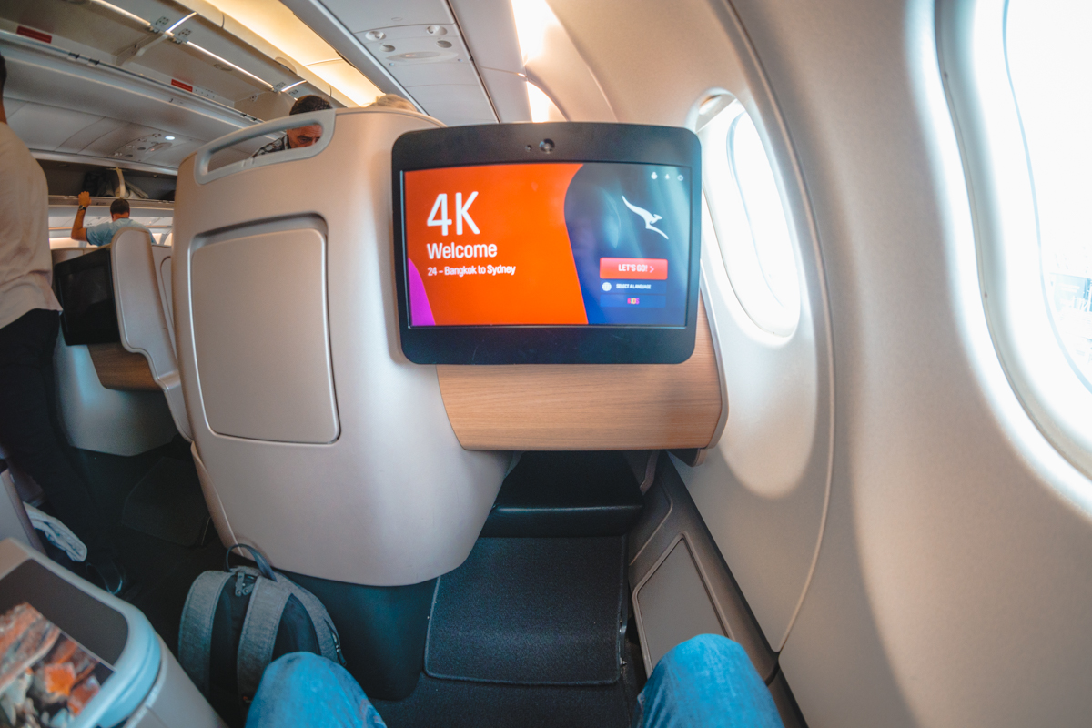 Qantas Airbus A330 Business Class Seat Point of View