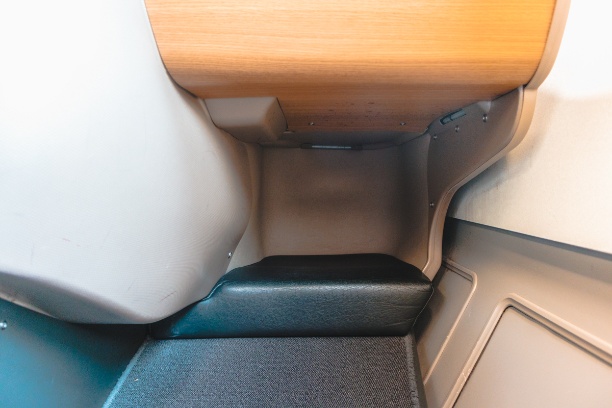 Qantas Airbus A330 Business Class Footwell